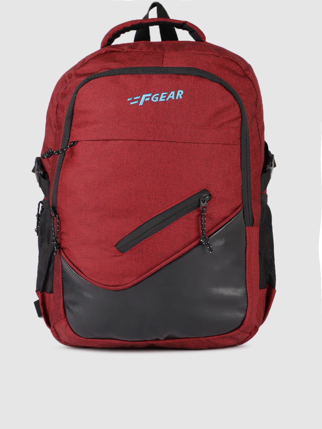 F Gear Unisex Parade Melange Red Solid Backpack Price in India