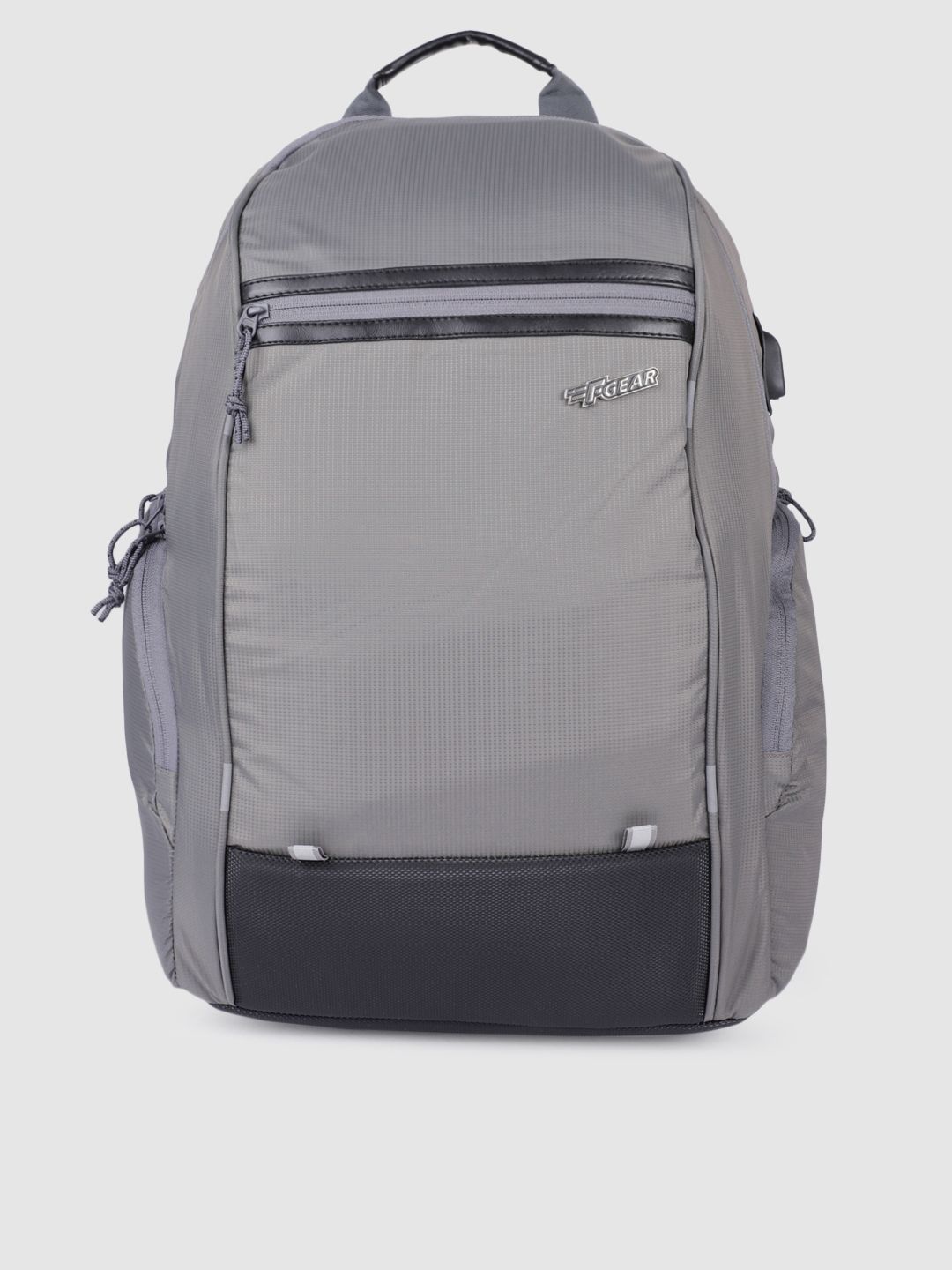F Gear Unisex Grey Solid Marcus Doby Backpack Price in India