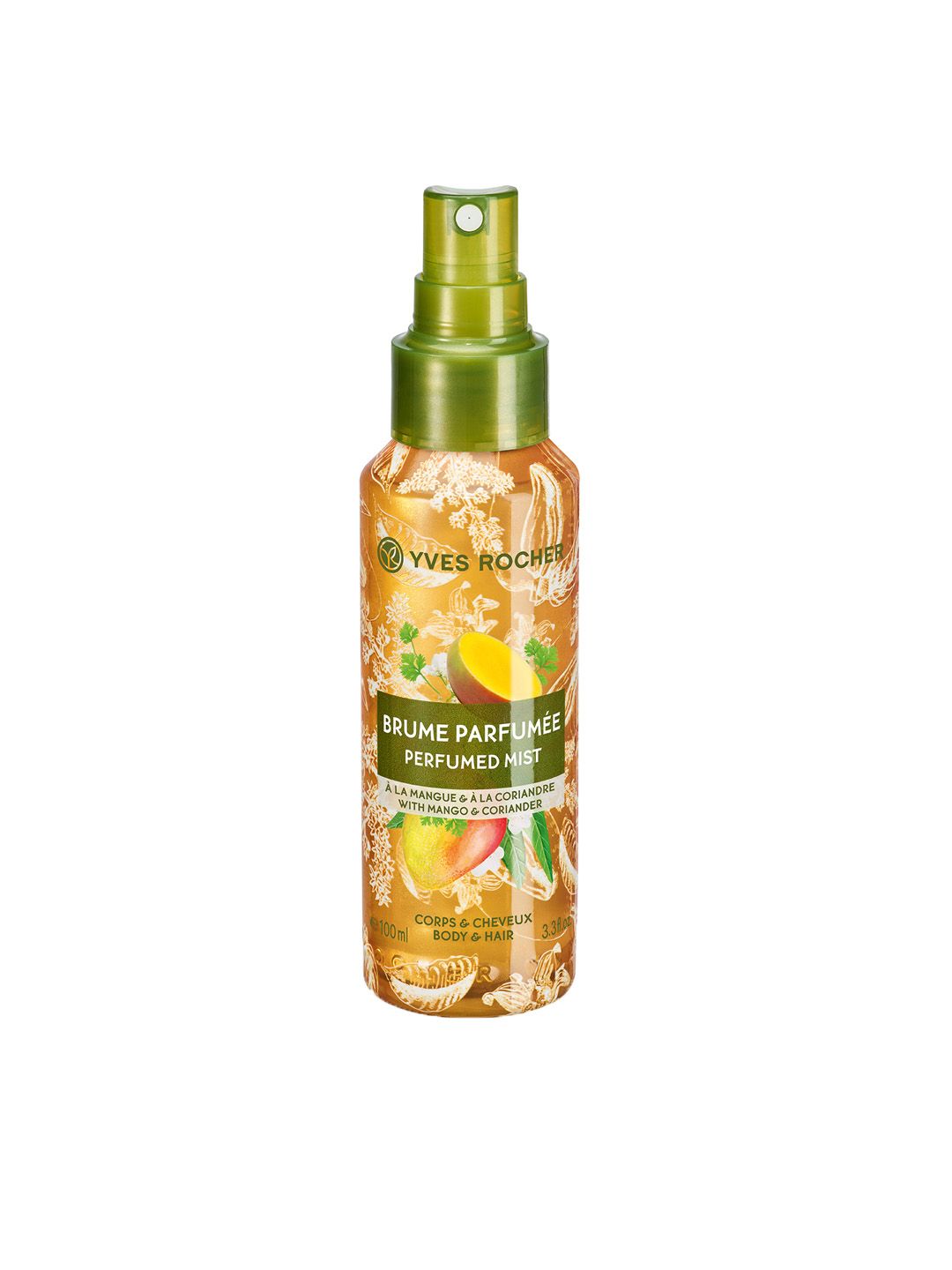 Yves Rocher Unisex Perfumed Sustainable Body & Hair Mist With Mango & Coriander 100 ml Price in India