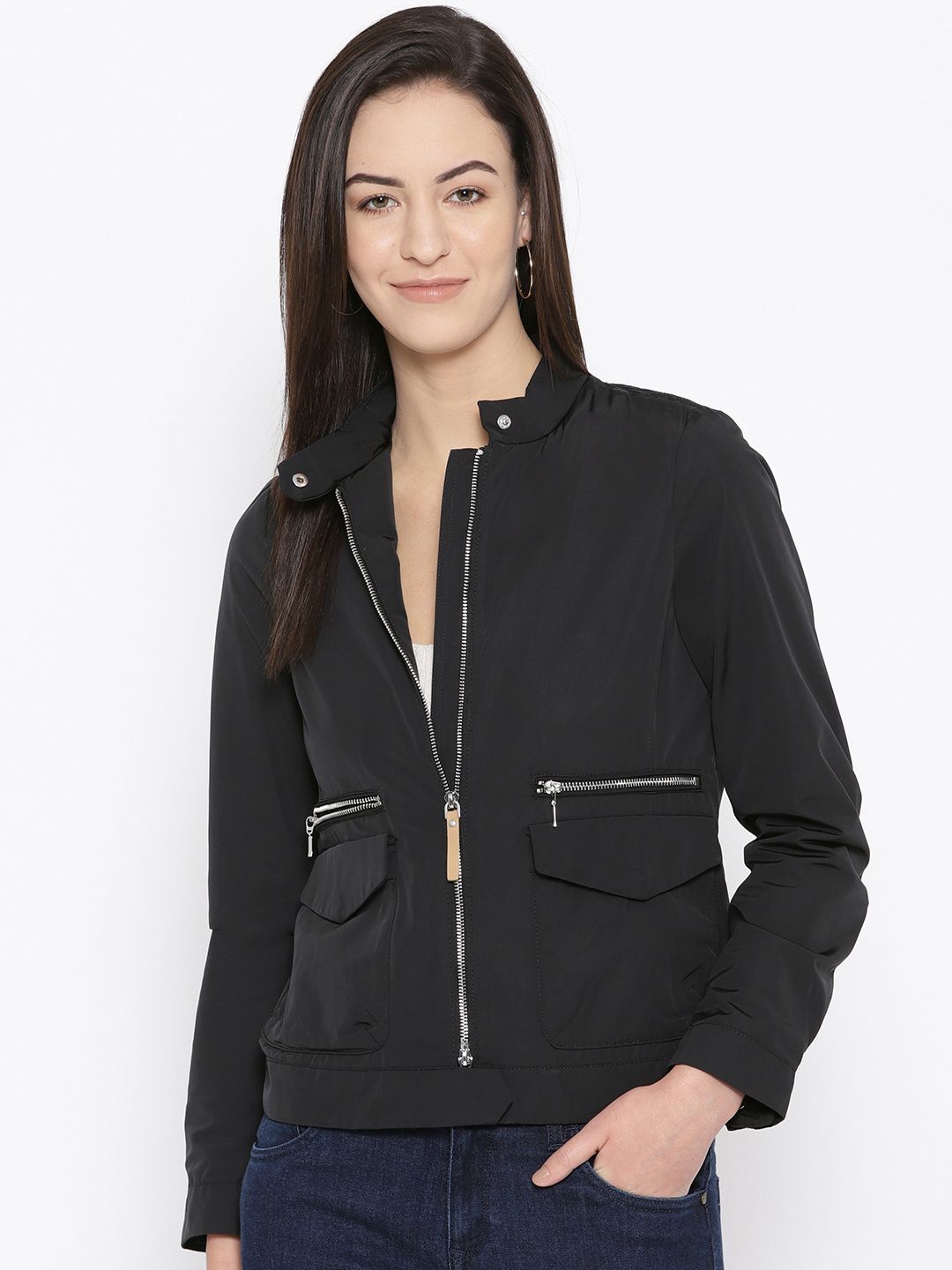 Geox Women Black Solid Tailored Jacket Price in India