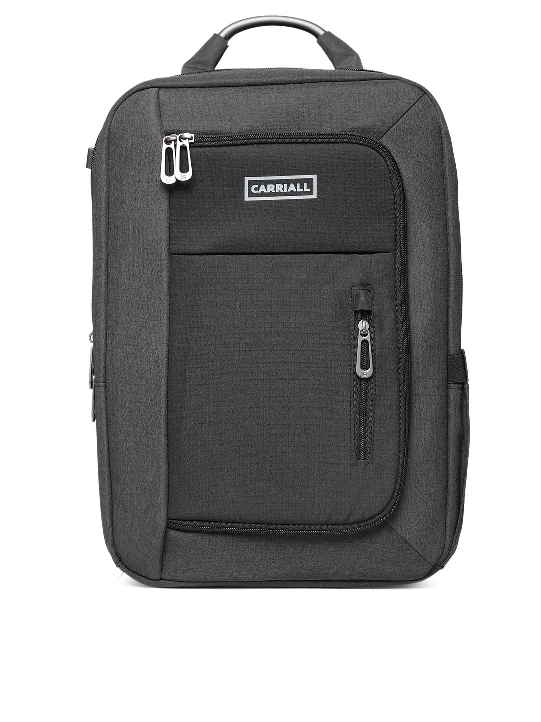 CARRIALL Unisex Black Minch Solid Laptop Backpack Price in India