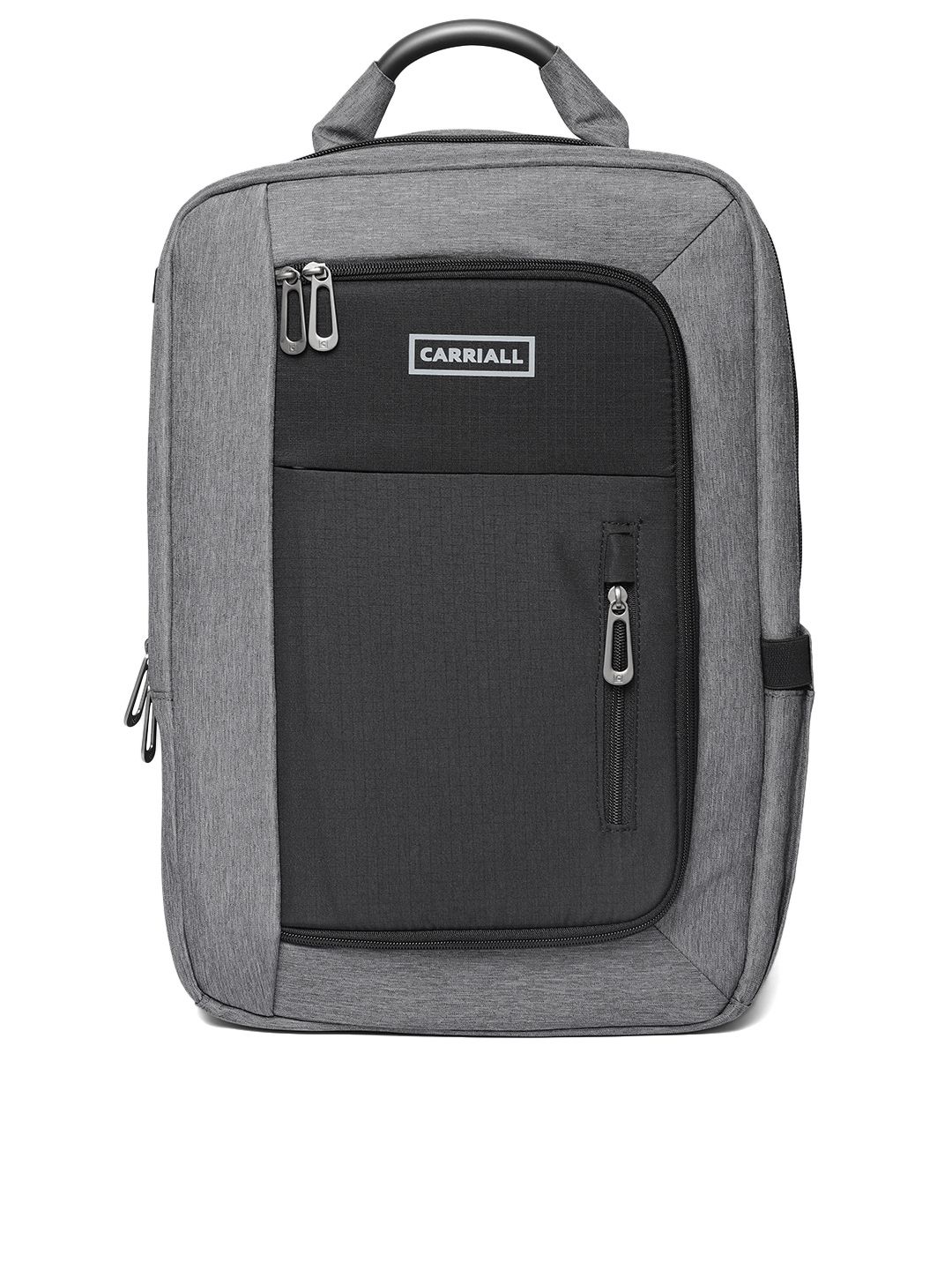 CARRIALL Unisex Grey & Black Colourblocked Minch Laptop Backpack Price in India