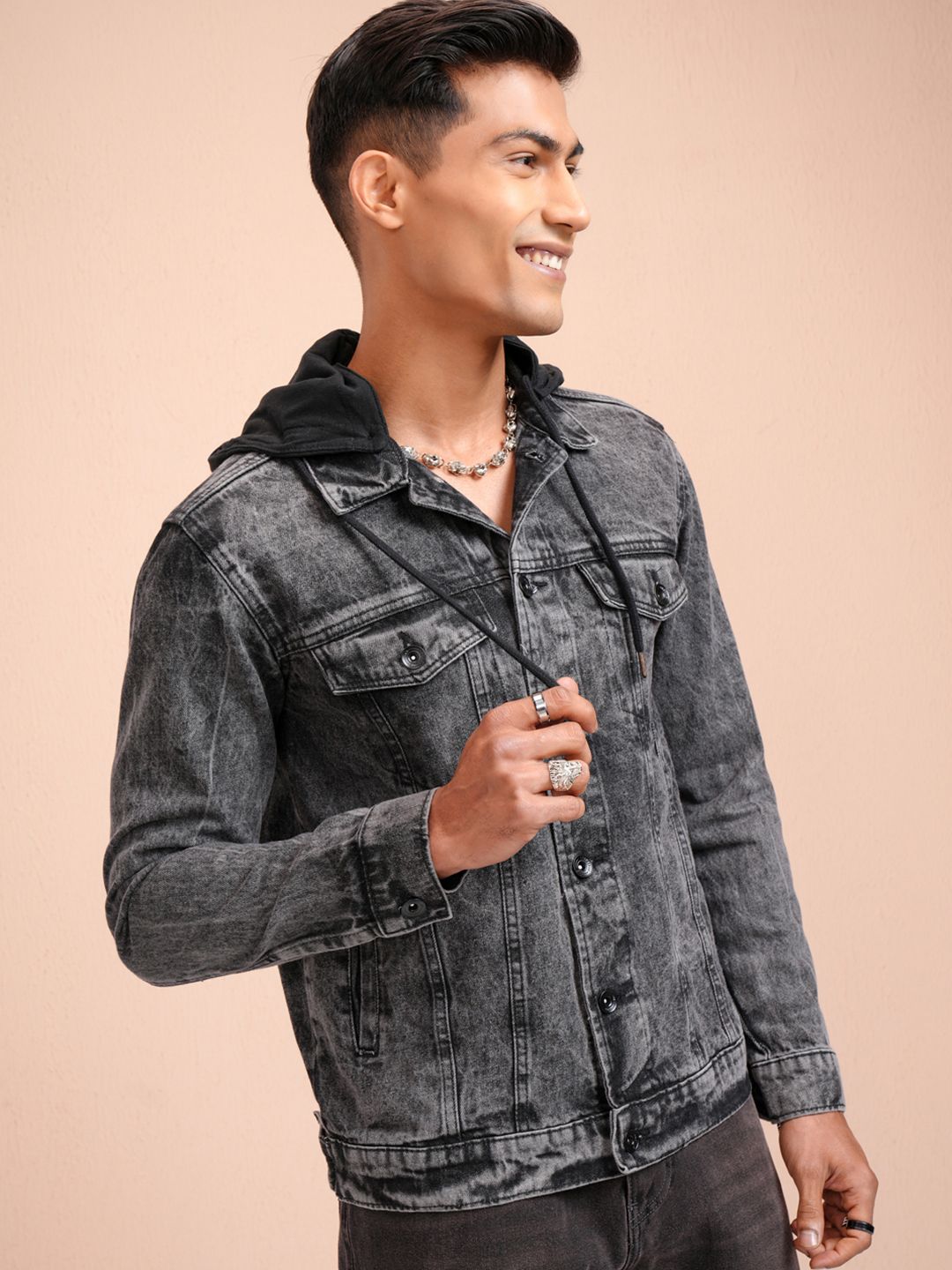 Buy LOCOMOTIVE Men Washed Denim Trucker Jacket - Jackets for Men