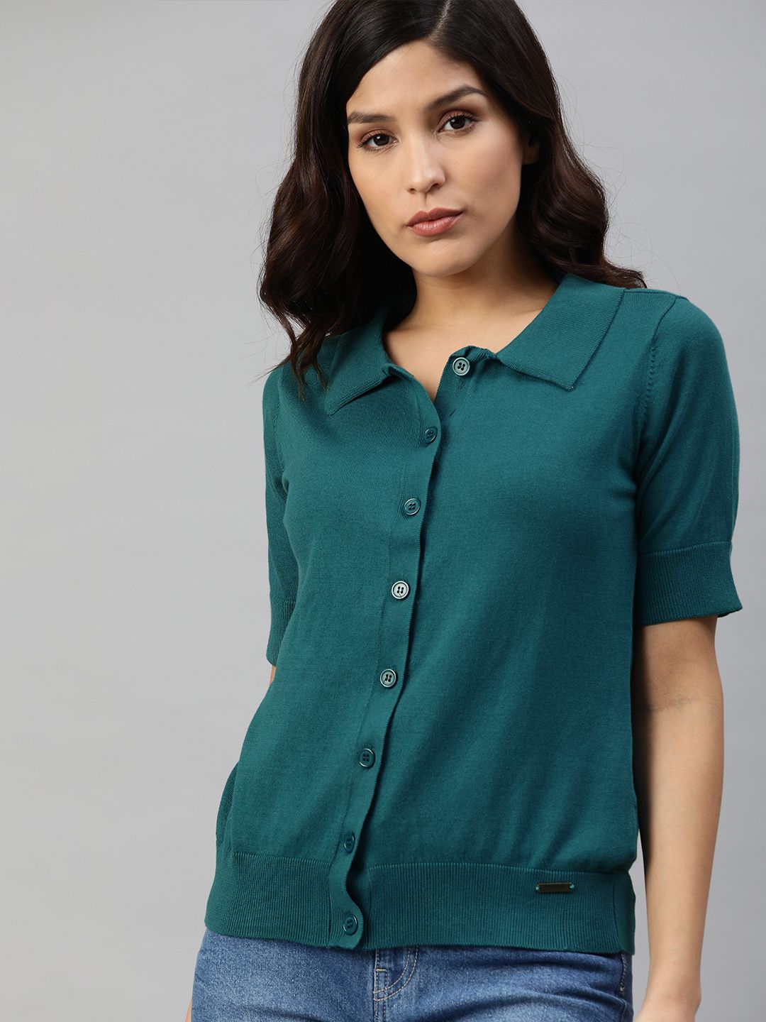 teal cardigan sweater womens