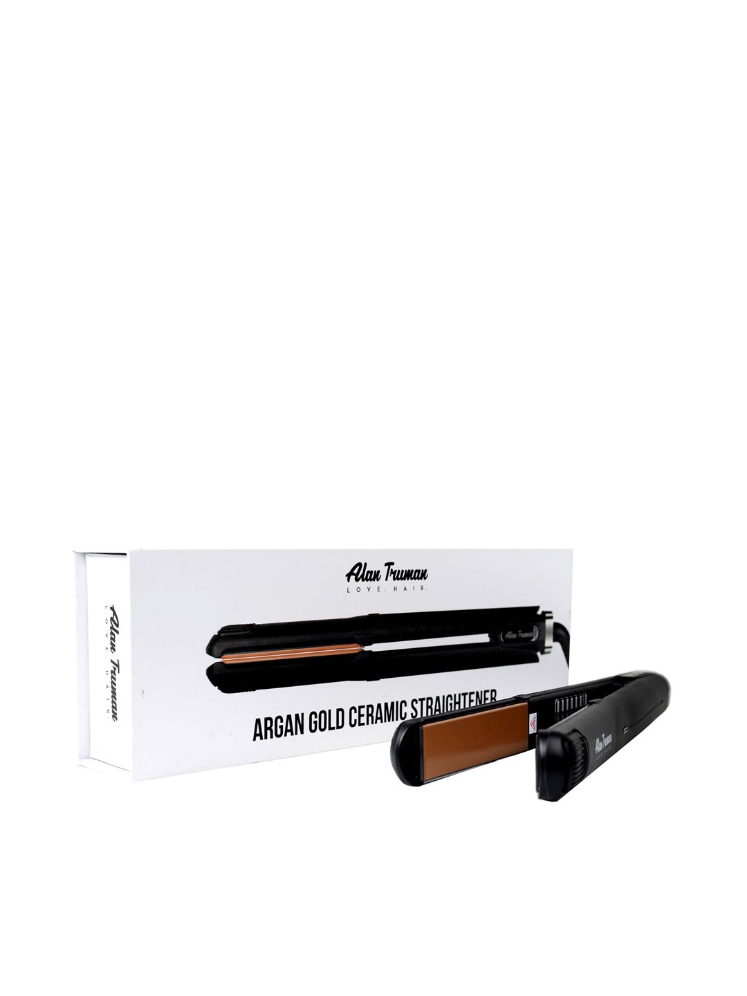 Alan Truman Black Professional Argan Oil Infused Gold Ceramic Hair Straightener Price in India