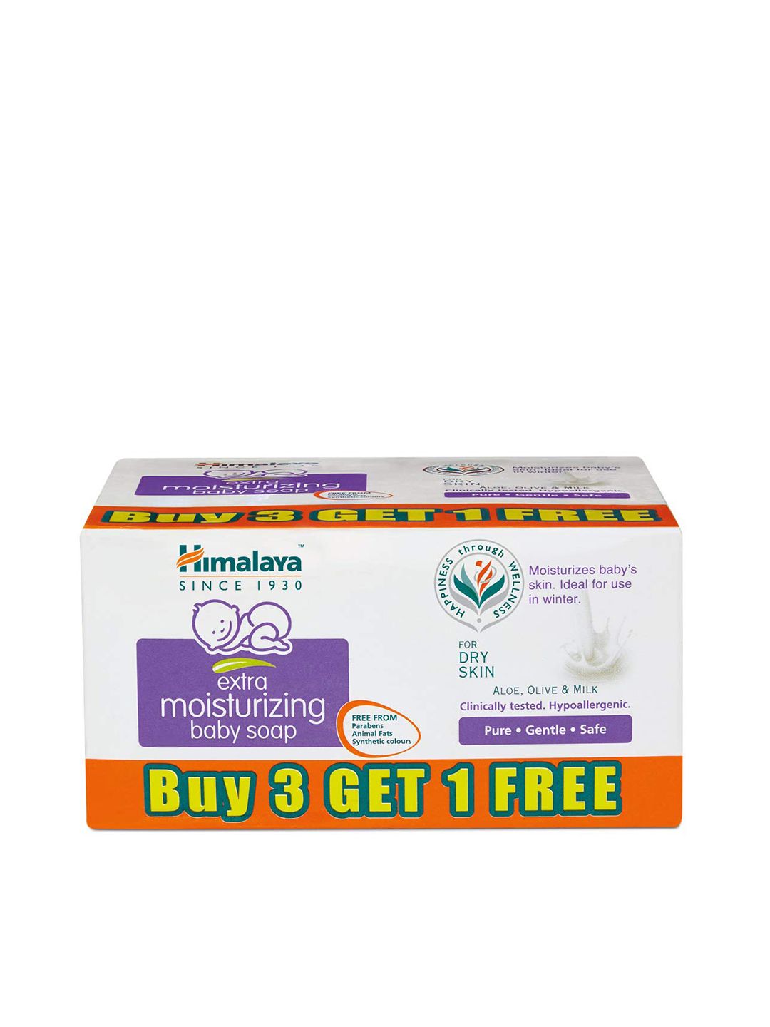 Himalaya Baby Extra Moisturizing Soap - 4 pcs
