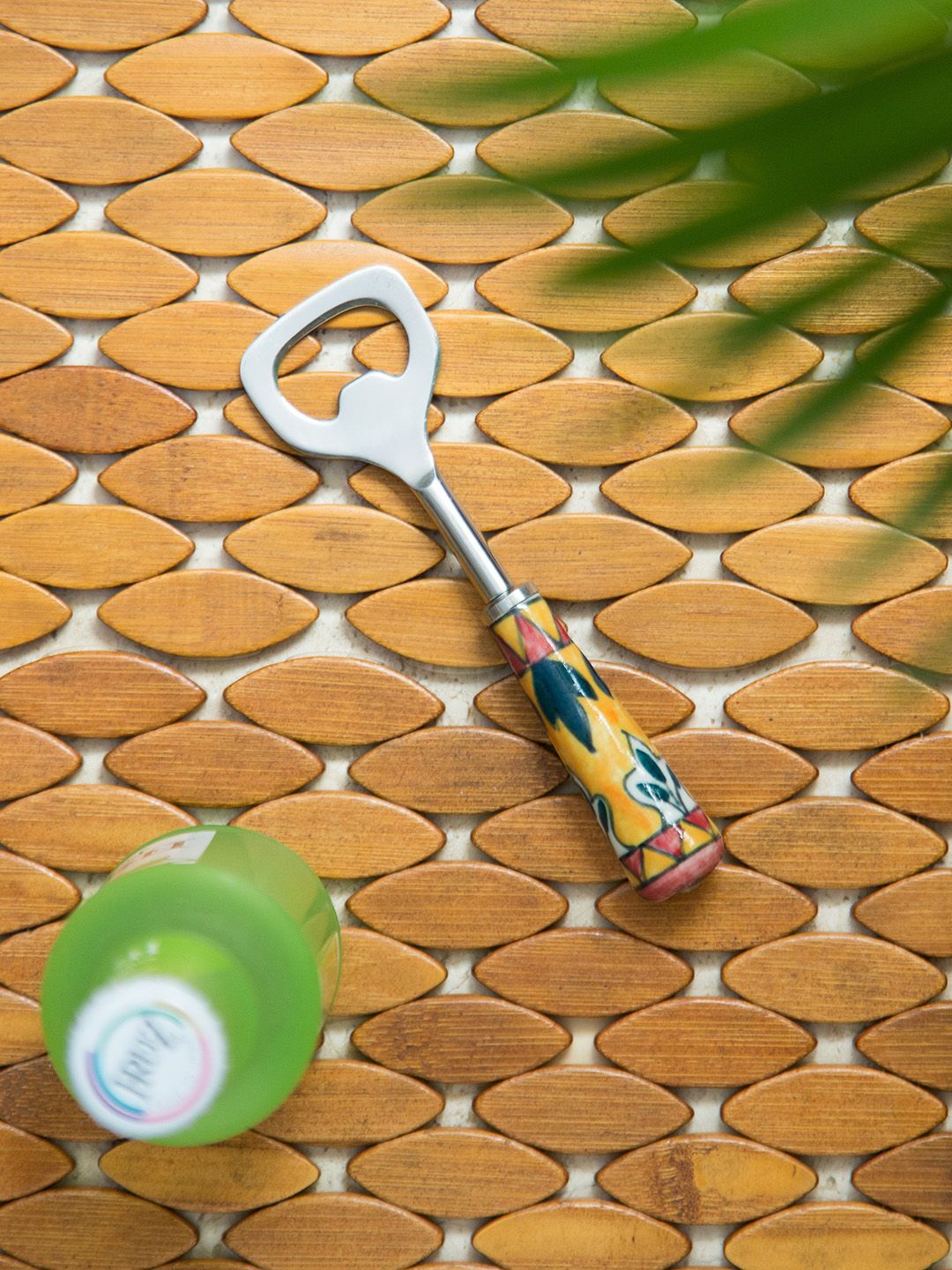 ExclusiveLane Silver-Toned & Multicoloured Hand-Painted Bottle Opener Stainless Steel Price in India