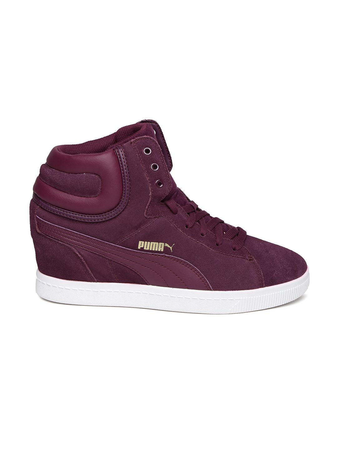 puma high top wedge sneakers