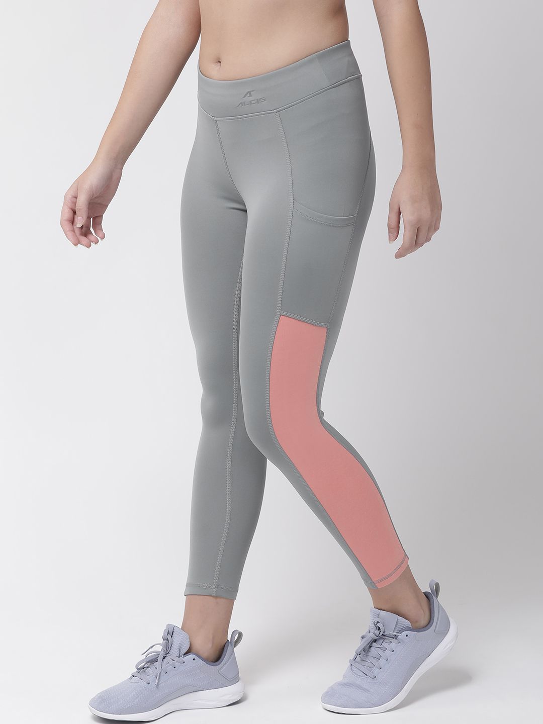 Alcis Women Grey Solid Tights Price in India