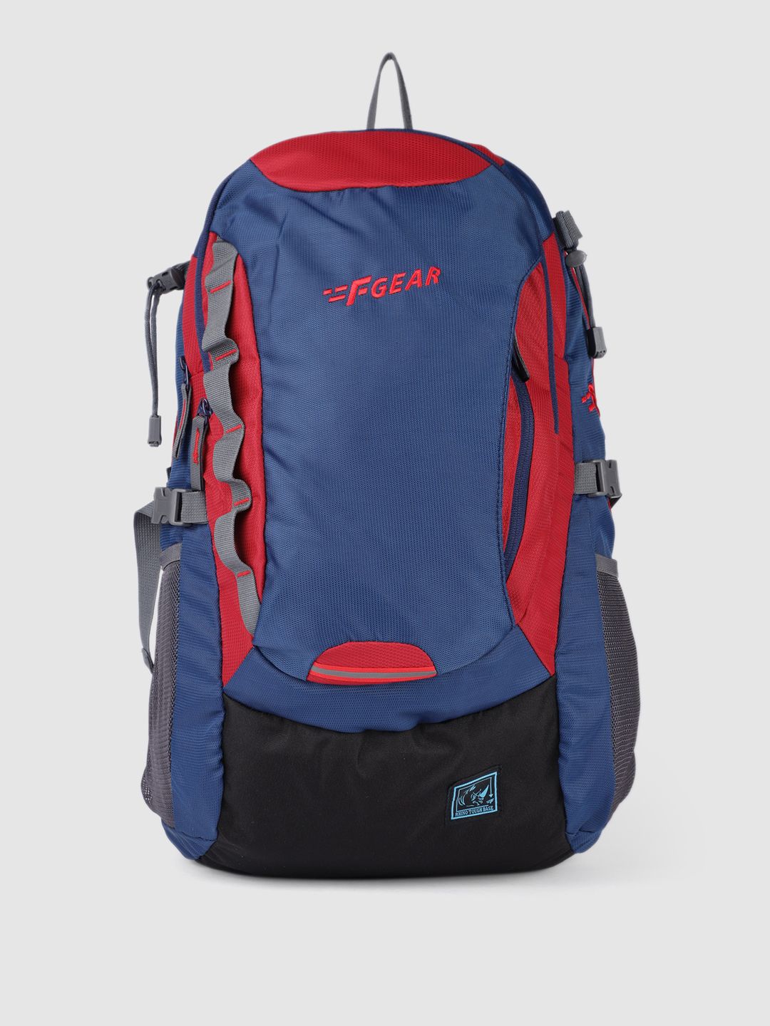 F Gear Unisex Navy Blue & Red Colourblocked Fortune Laptop Backpack Price in India
