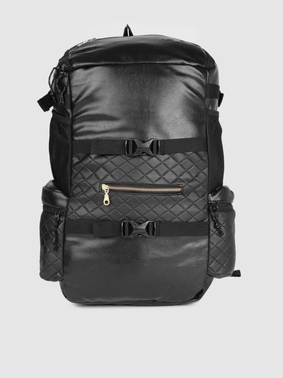 F Gear Unisex Black Solid Backpack Price in India
