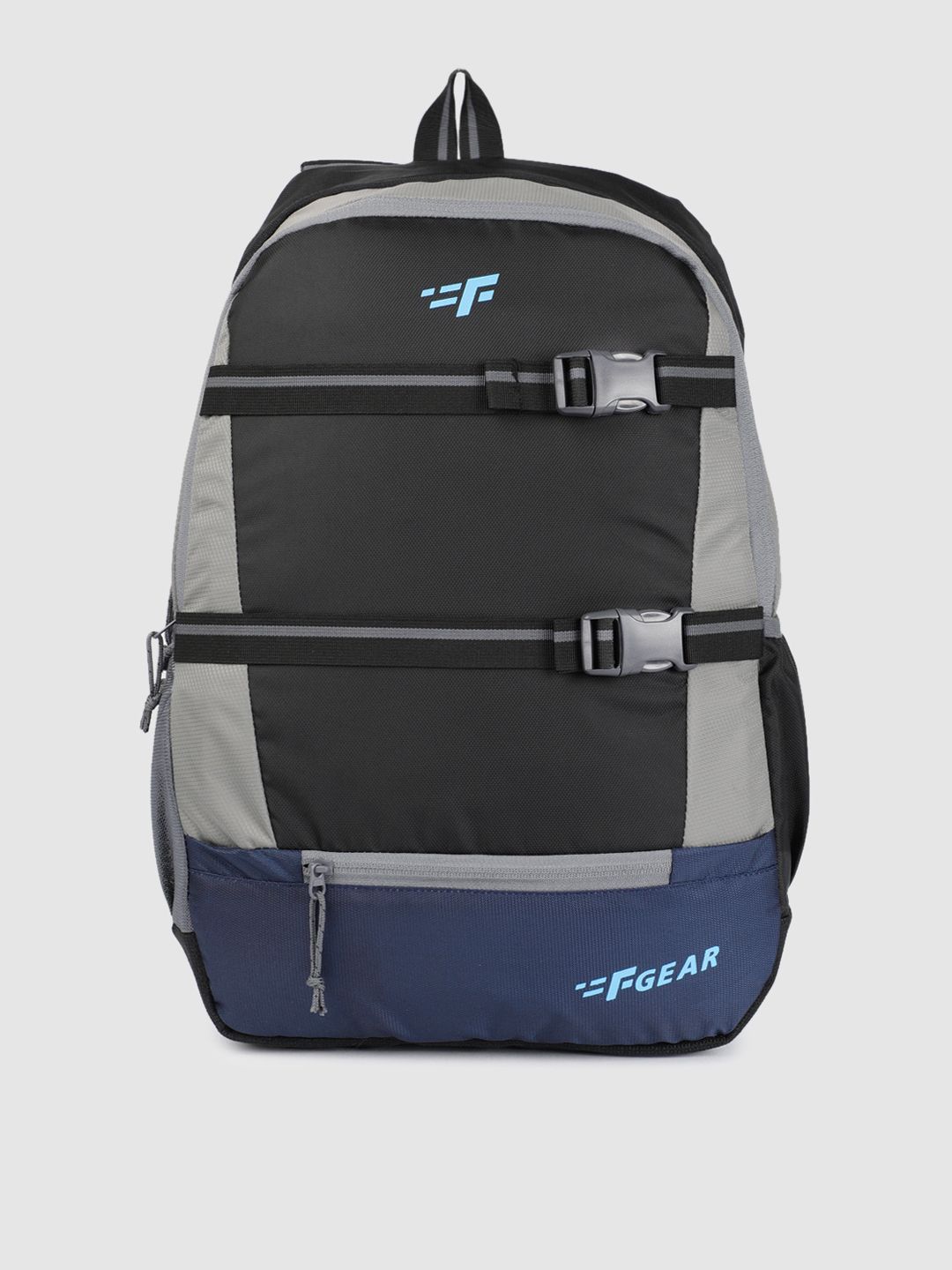F Gear Unisex Black & Grey Colourblocked Arrive Backpack Price in India