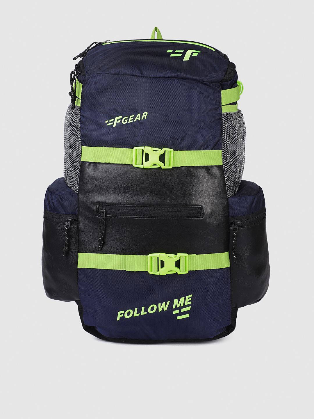 F Gear Unisex Navy Blue & Black Brand Logo Larkin Laptop Backpack Price in India