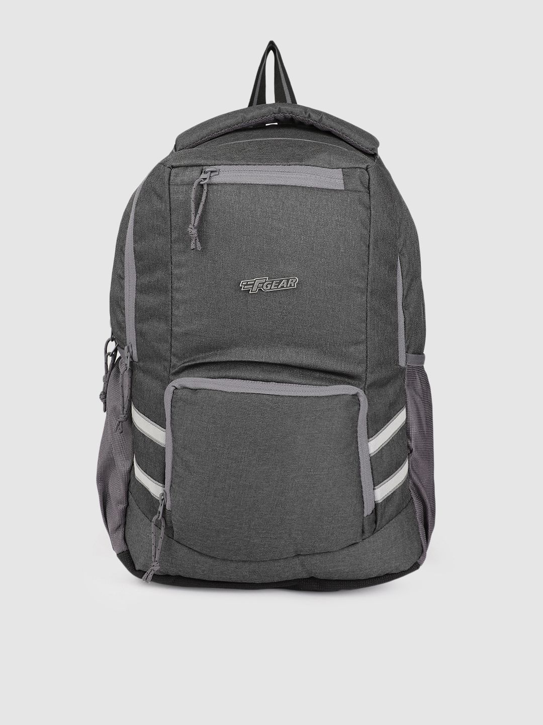 F Gear Unisex Charcoal Grey Intellect Solid Backpack Price in India