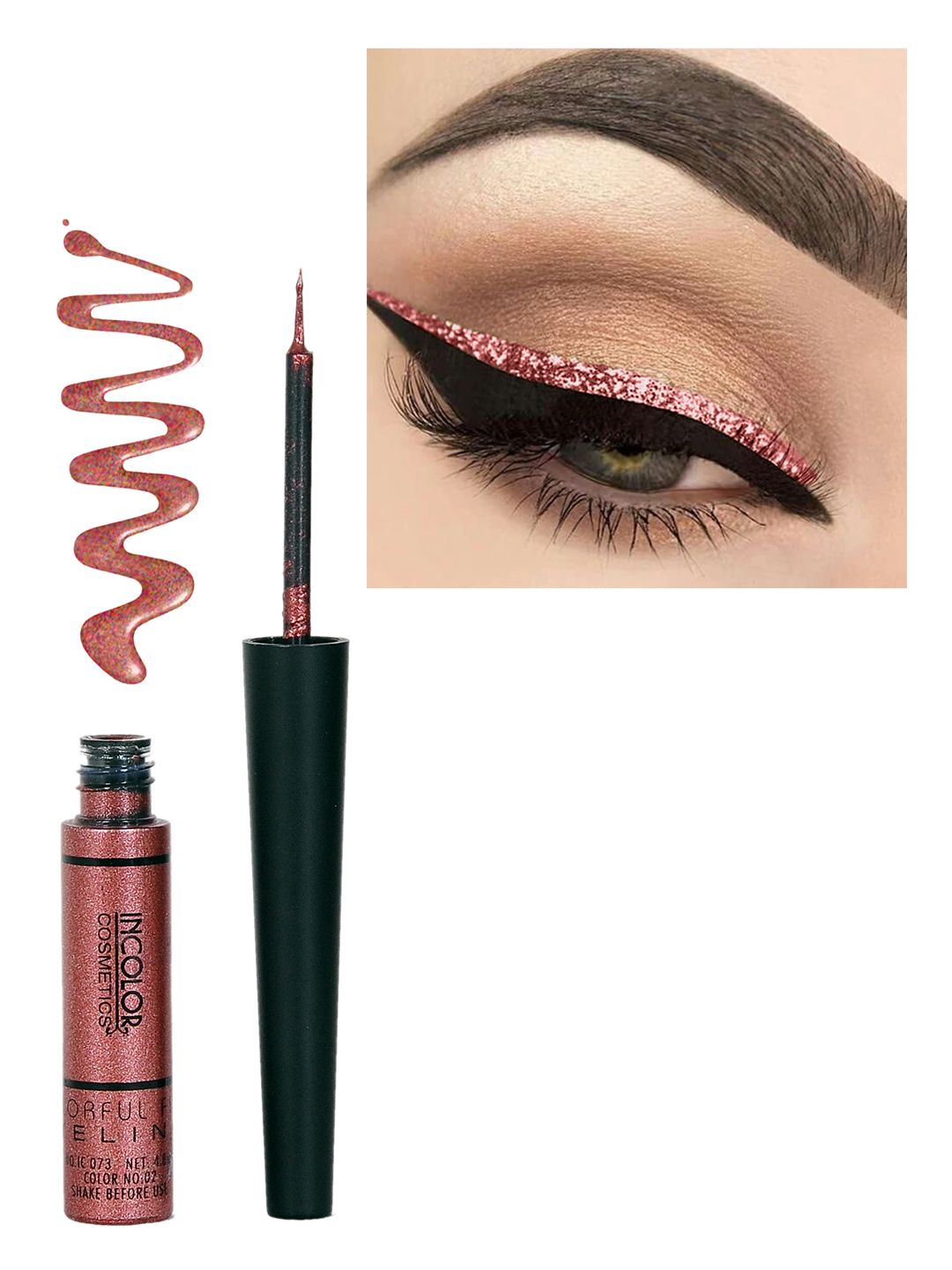 INCOLOR Kajal and Eyeliner - Pink Pearl 6 ml Price in India