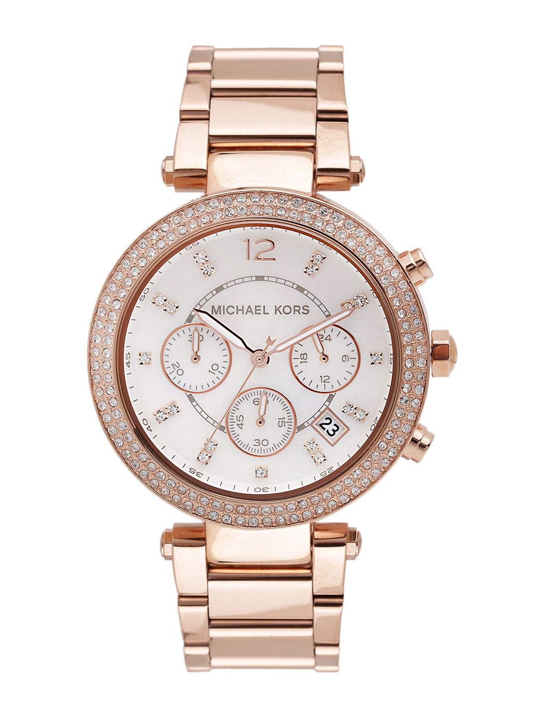 Michael Kors Women Chronograph Mother of Pearl Dial Watch MK5491I Price in India