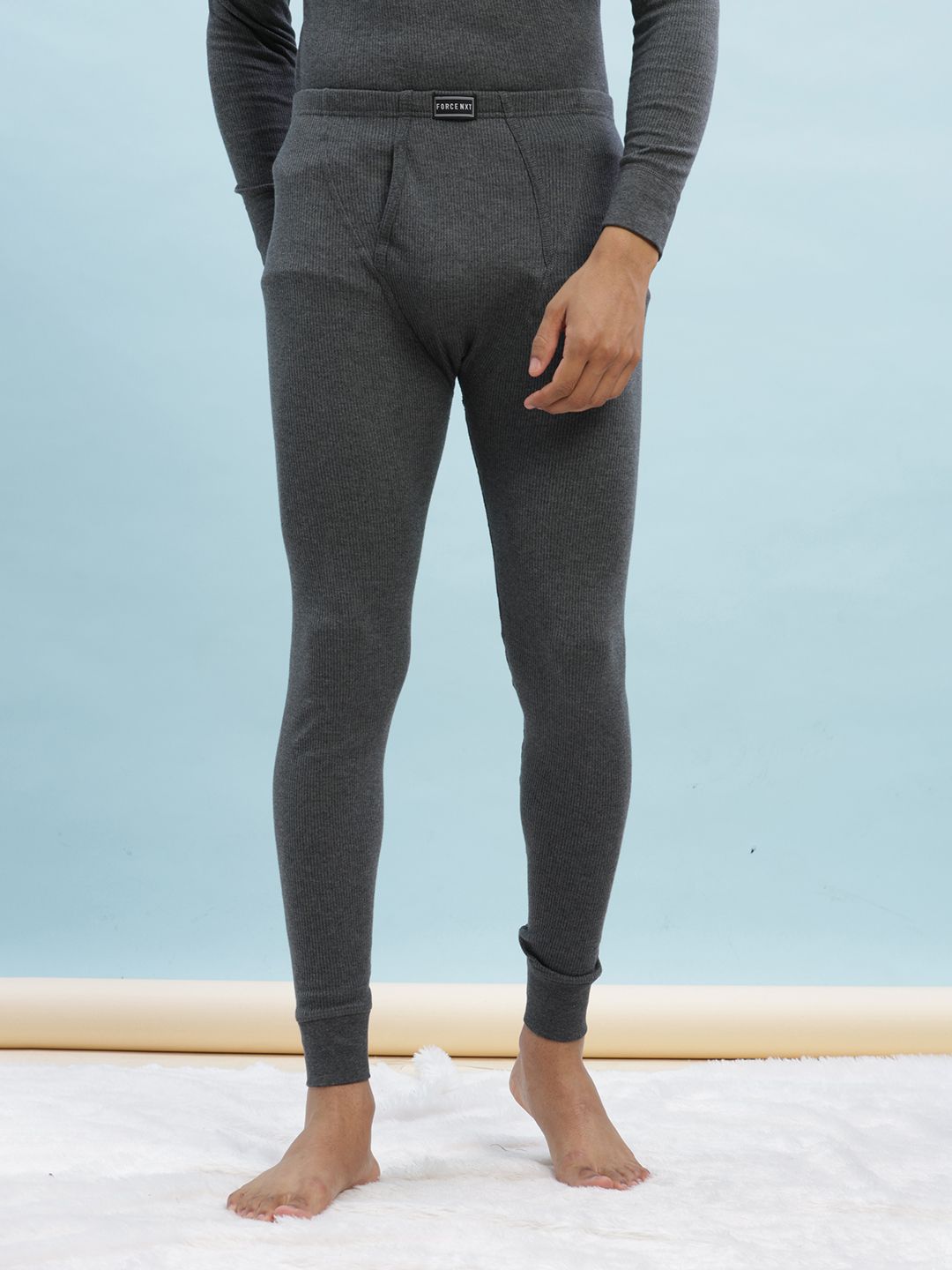 Force NXT Men Charcoal Grey Solid Assorted Thermal Bottoms