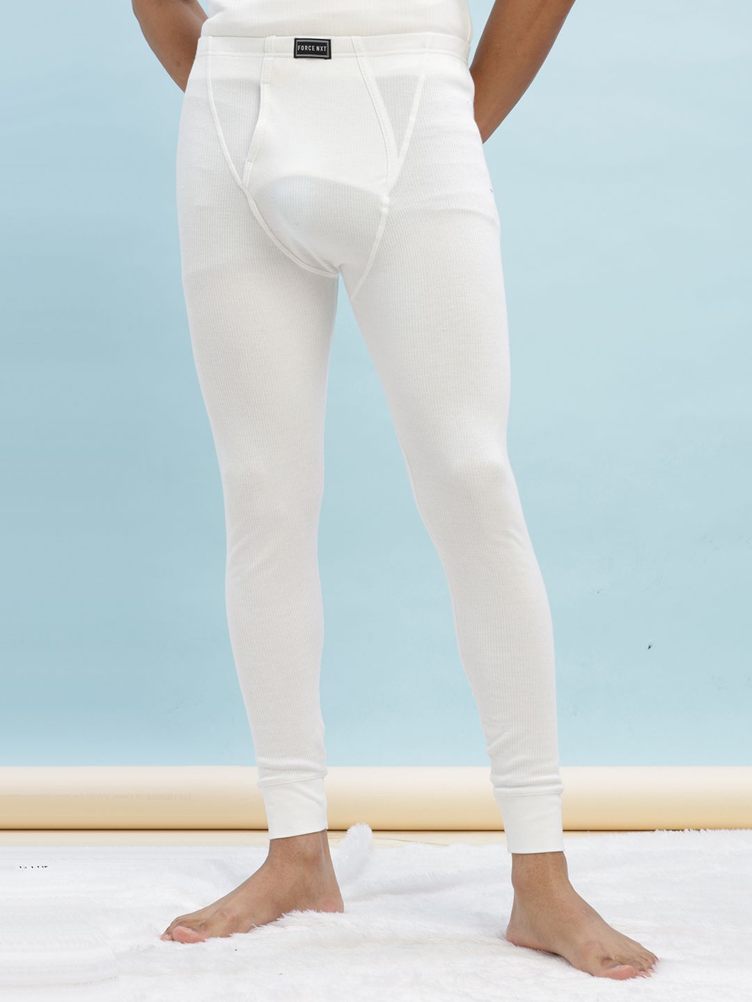 Force NXT Men White Solid Assorted Thermal Bottoms