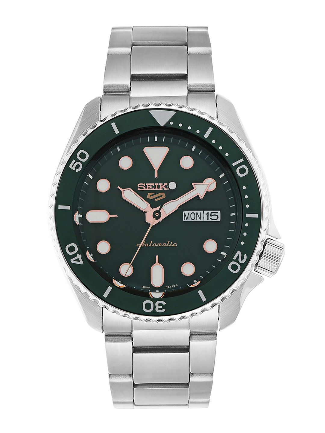 SEIKO SEIKO Men Green Automatic Skeleton Analogue Watch SRPD63K1