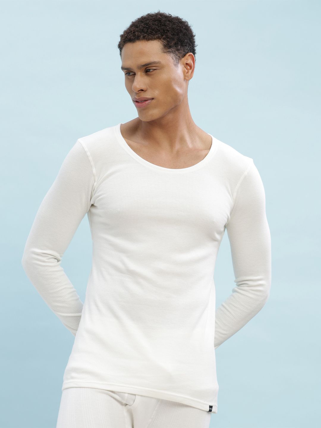 Force NXT Men White Solid Assorted Thermal T-Shirt