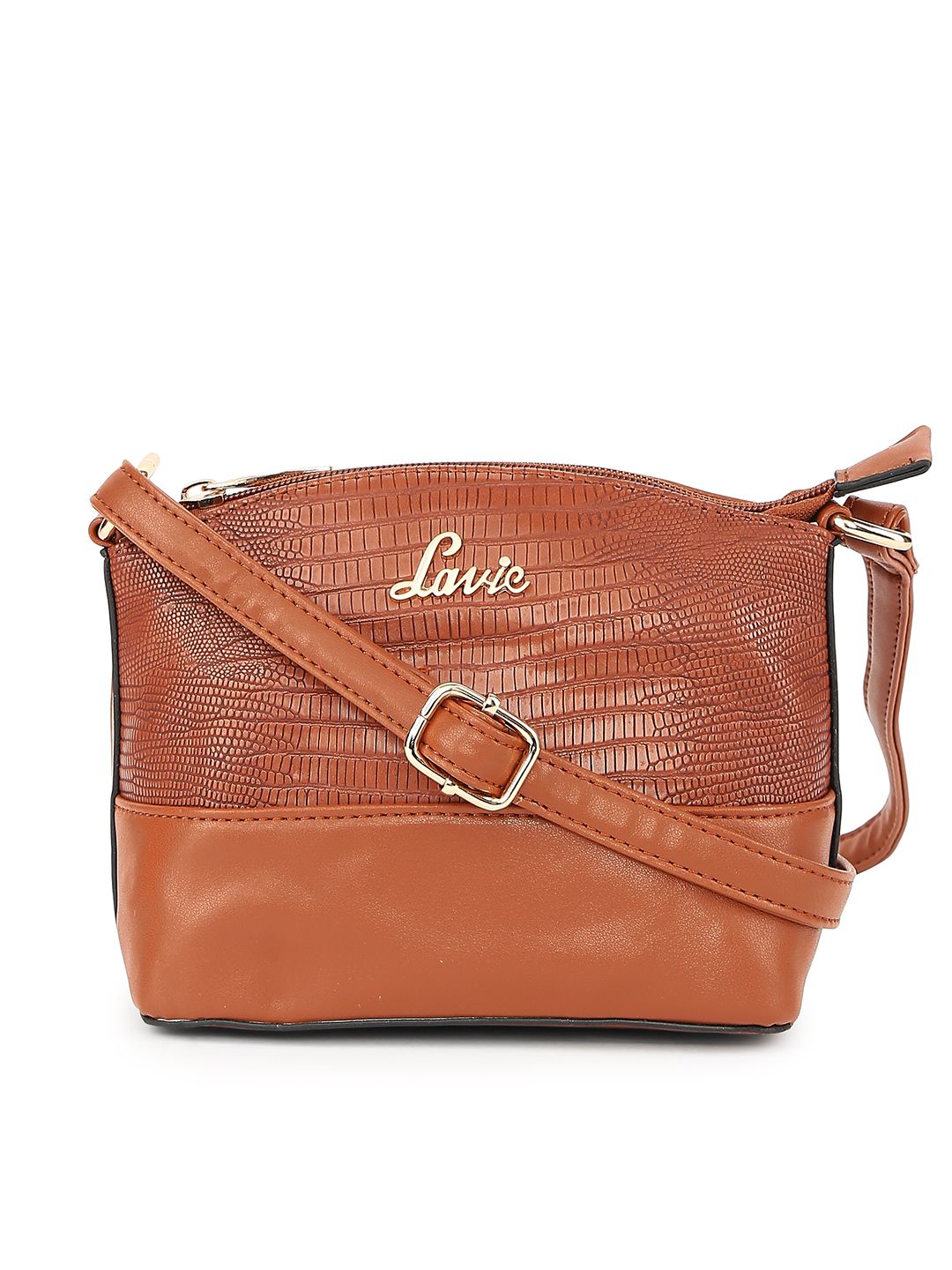 Lavie Brown Textured Sling Bag Price in India