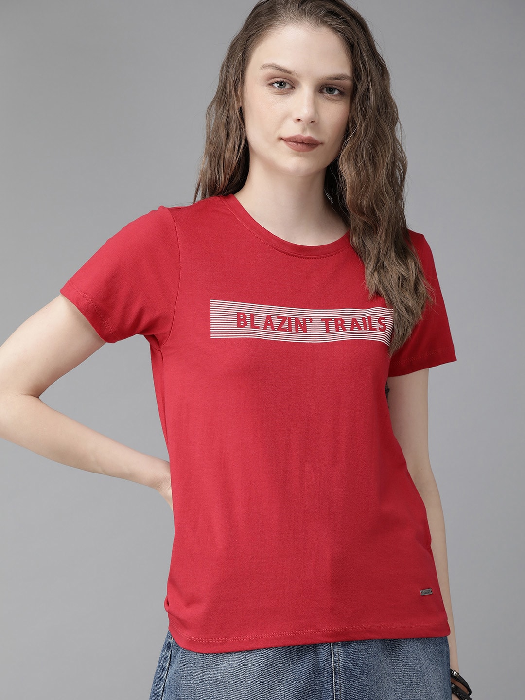 Women Solid Round Neck T-shirt