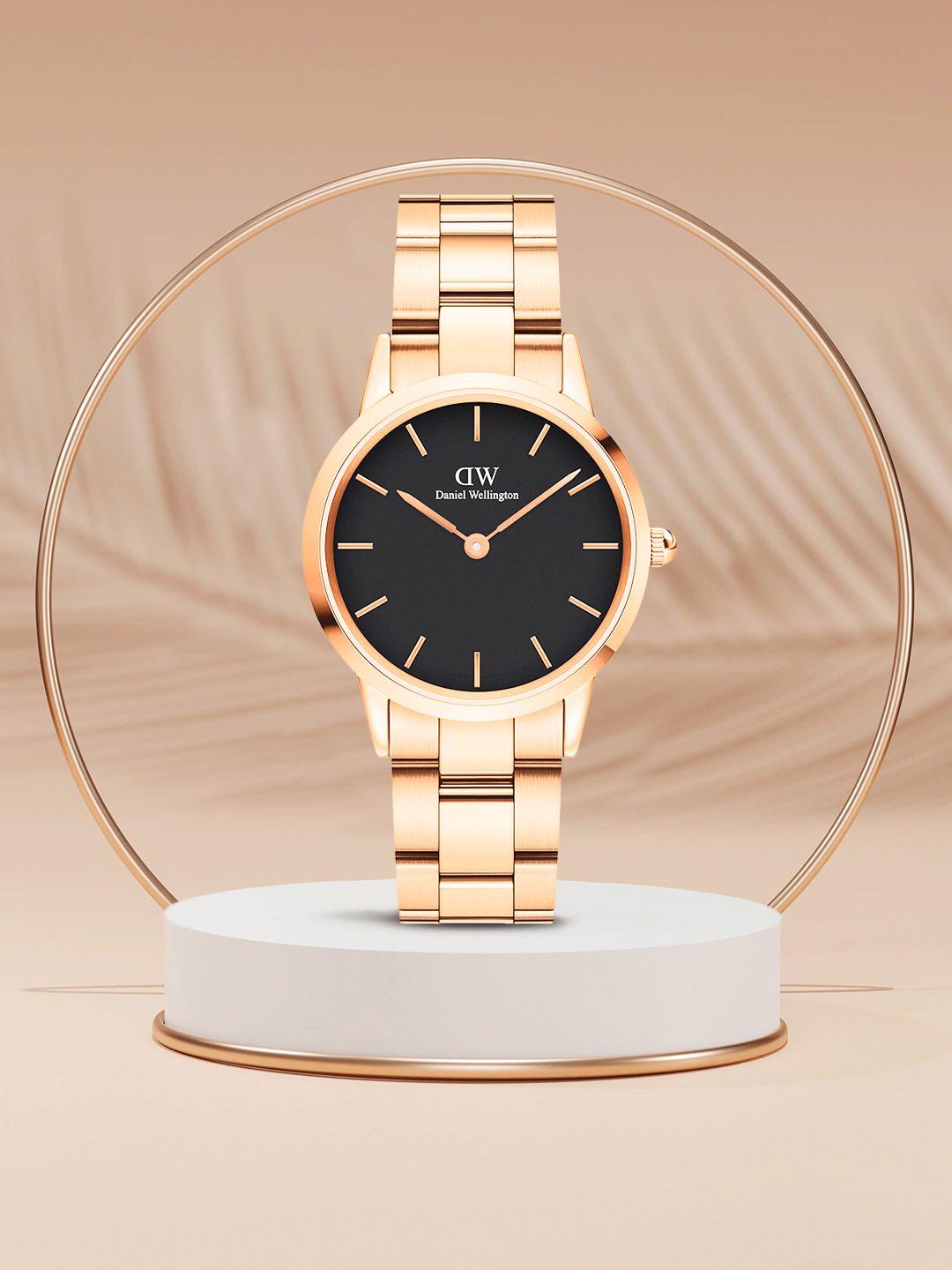 Daniel Wellington Iconic Link women rose Gold  watch DW00100212 Price in India
