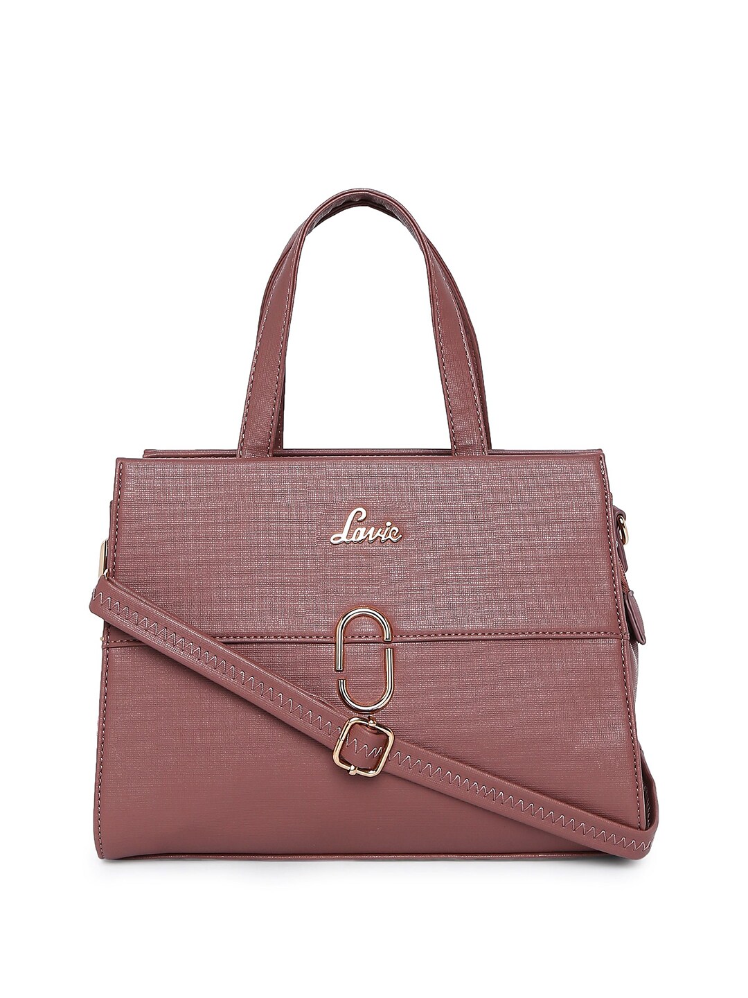 Lavie Pink Solid Handheld Bag Price in India