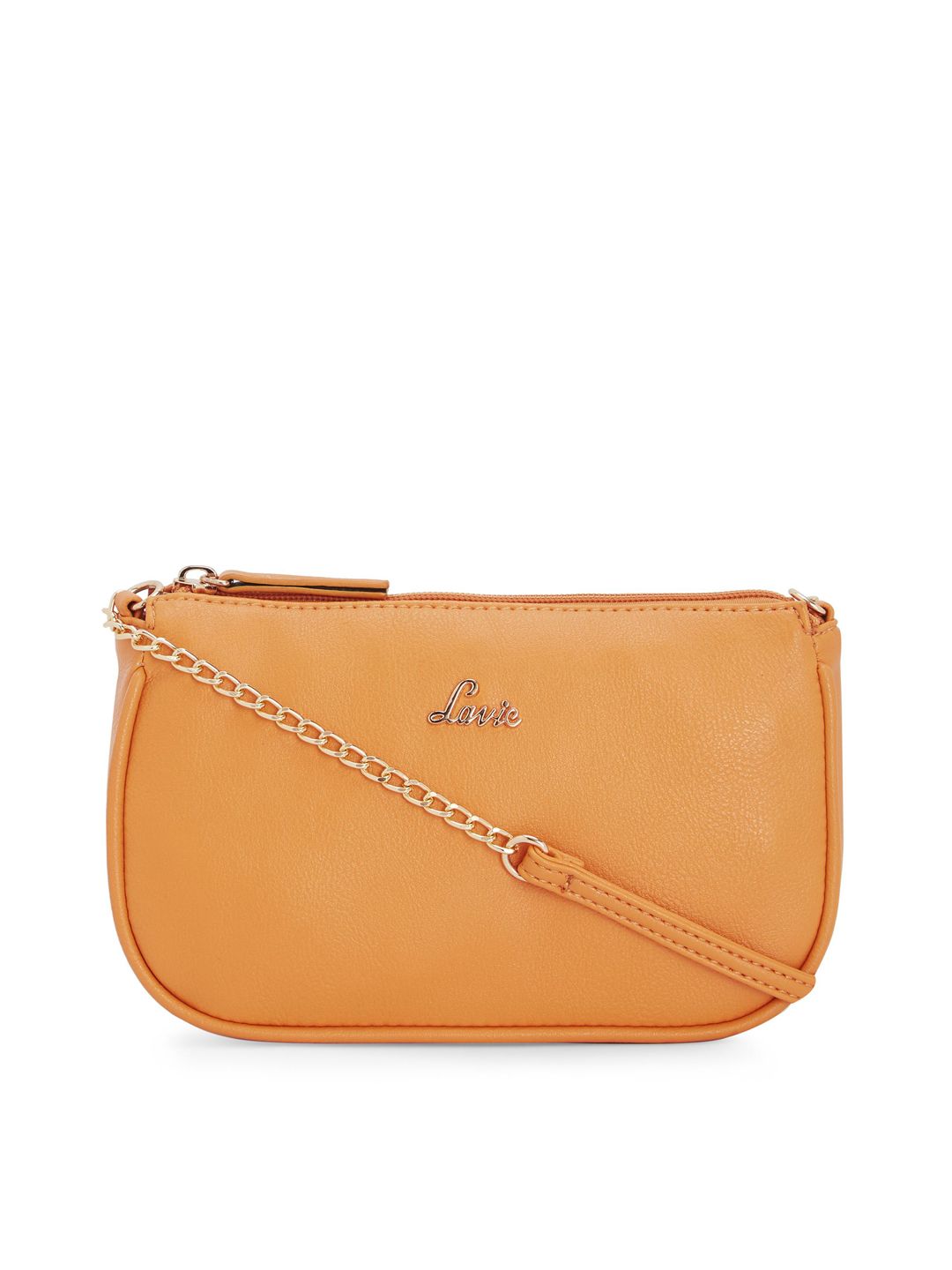 Lavie Mustard Yellow Solid Sling Bag Price in India