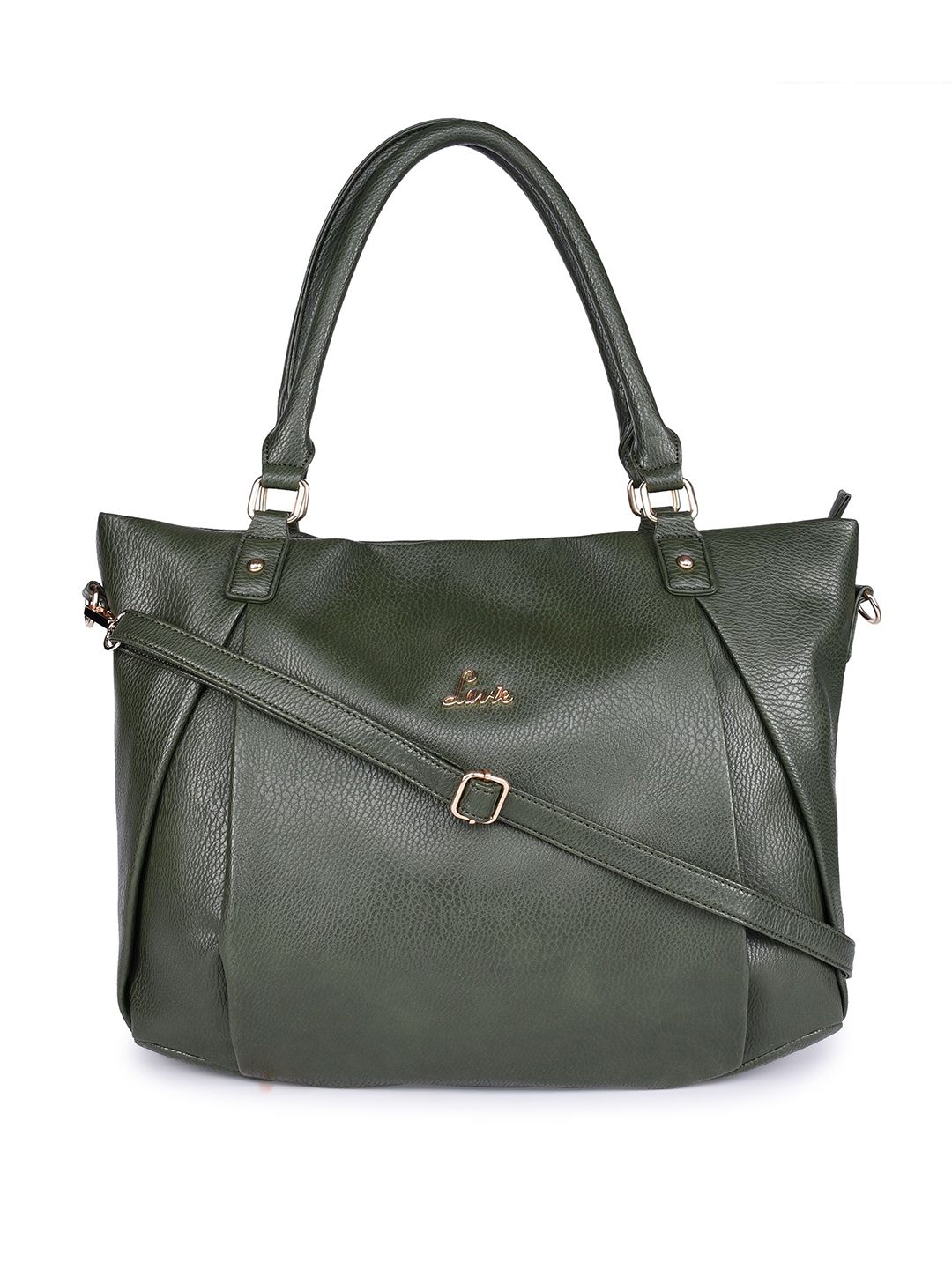 Lavie Olive Green Solid Shoulder Bag Price in India