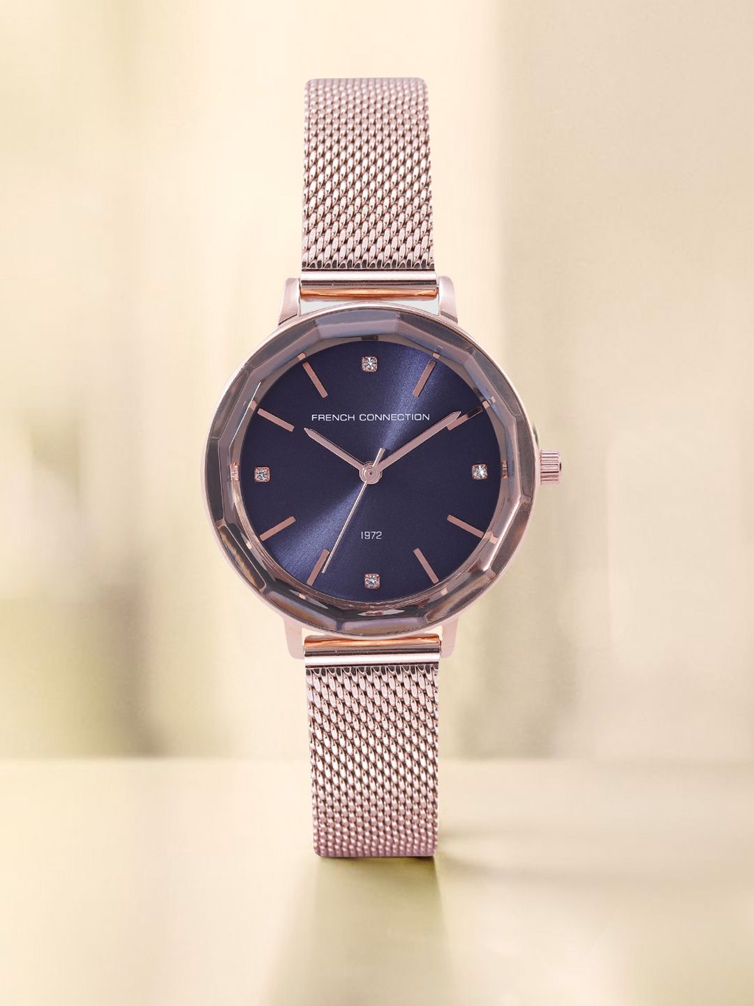 French Connection Women Navy Blue Analogue Watch Price in India