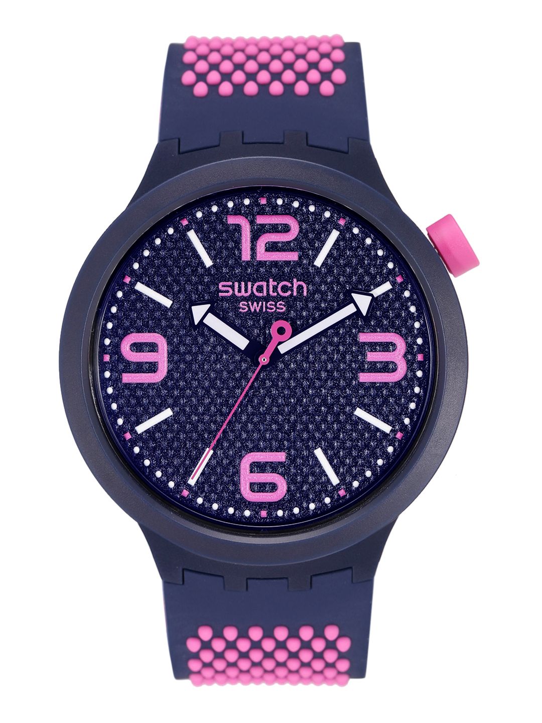 Swatch SwatchBigBold Unisex Navy Blue Water Resistant Analogue Watch SO27N103 Price in India
