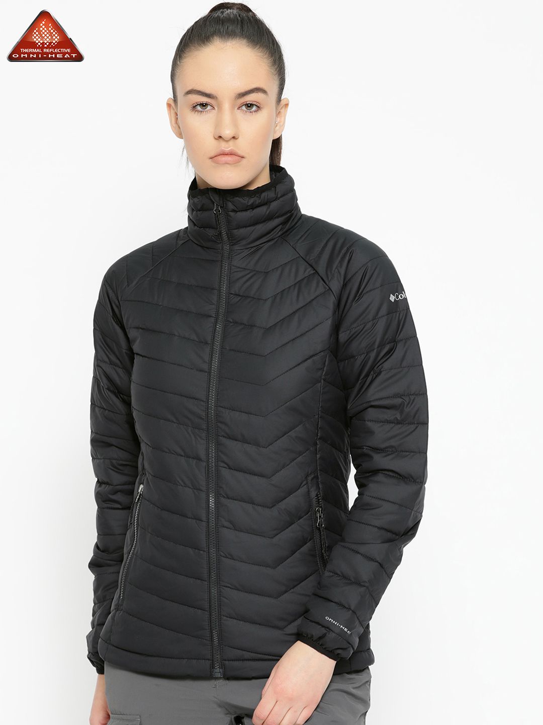 Columbia Women Black Powder Lite Insulated Sporty Jacket Price in India