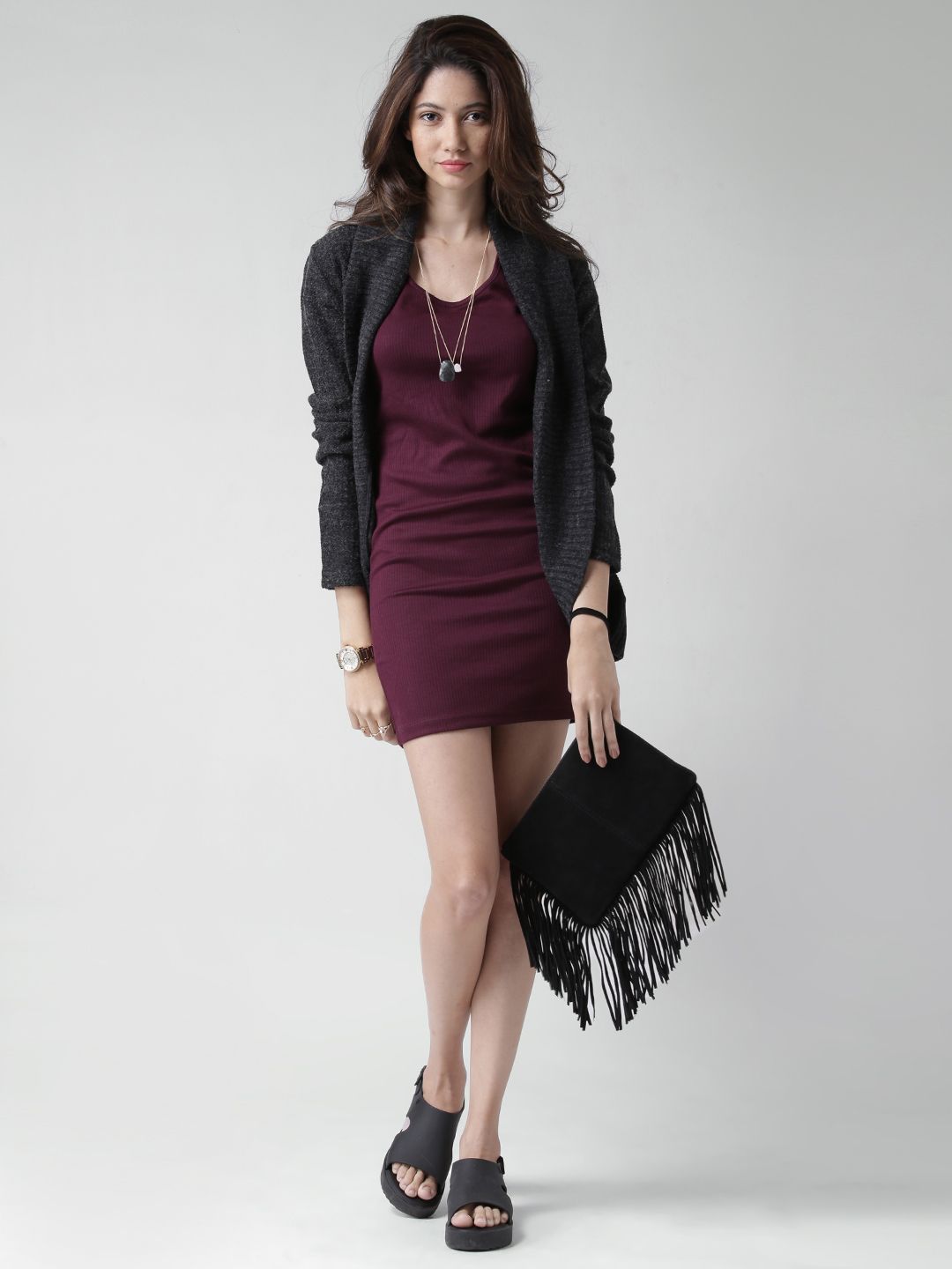 burgundy bodycon dress forever 21 Magic Straight Pants in Wine – Fabulous Knits main image 0