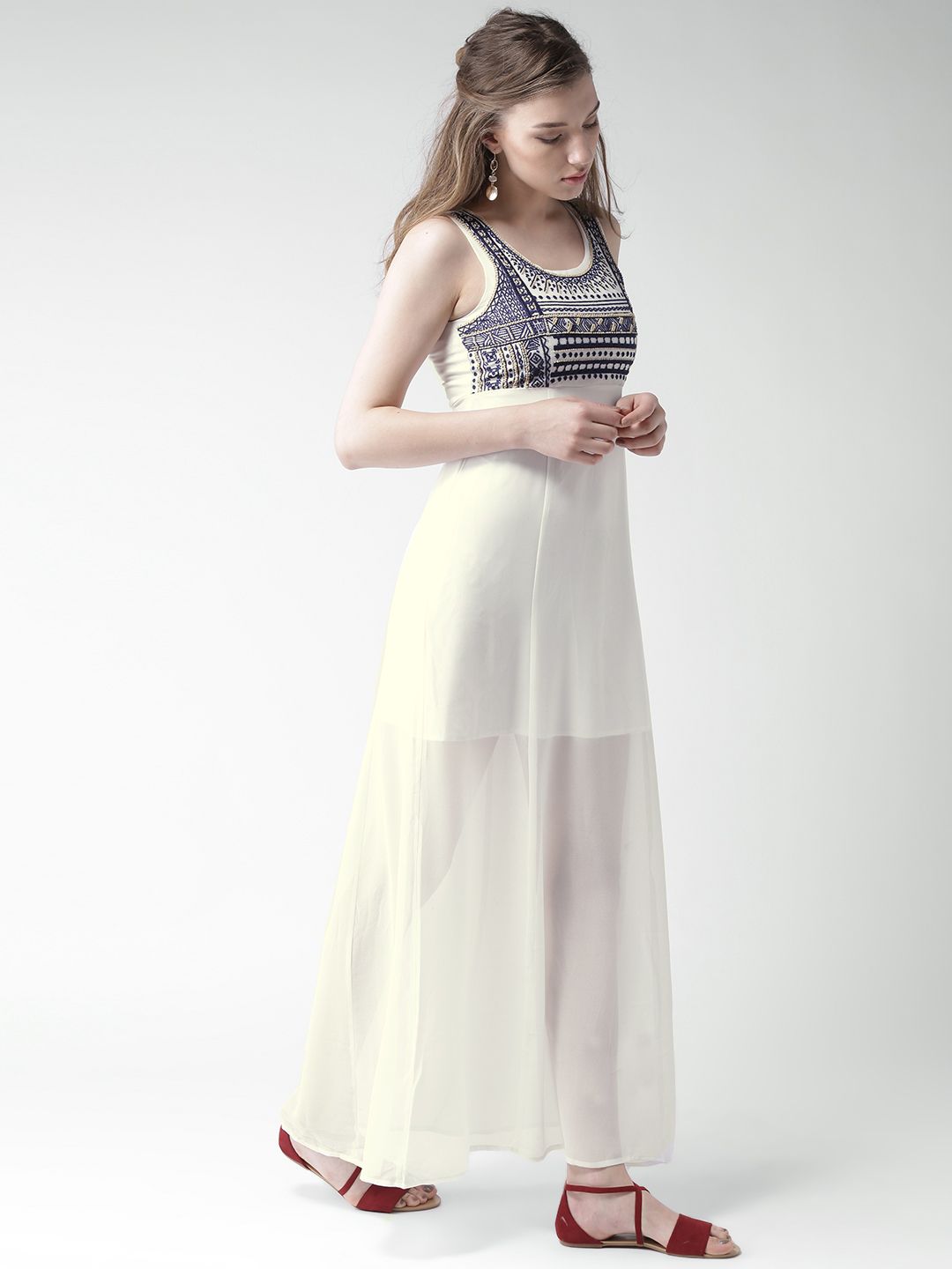 Forever 21 Dresses Long Buy FOREVER 21 White Embroidered Sheer Maxi Dress  Dresses For Women 1103194 Myntra
