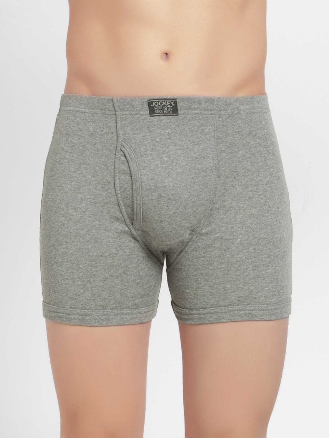 Jockey Combed Cotton Rib Boxer Brief with Ultrasoft and Durable Waistband-8008