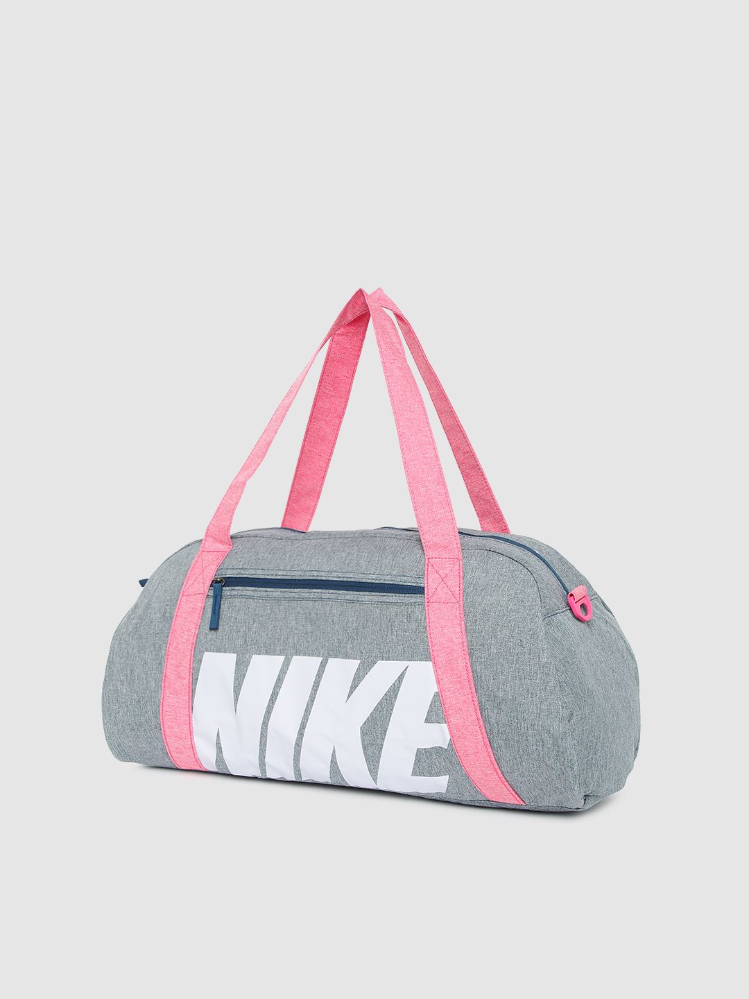 grey and pink nike bag