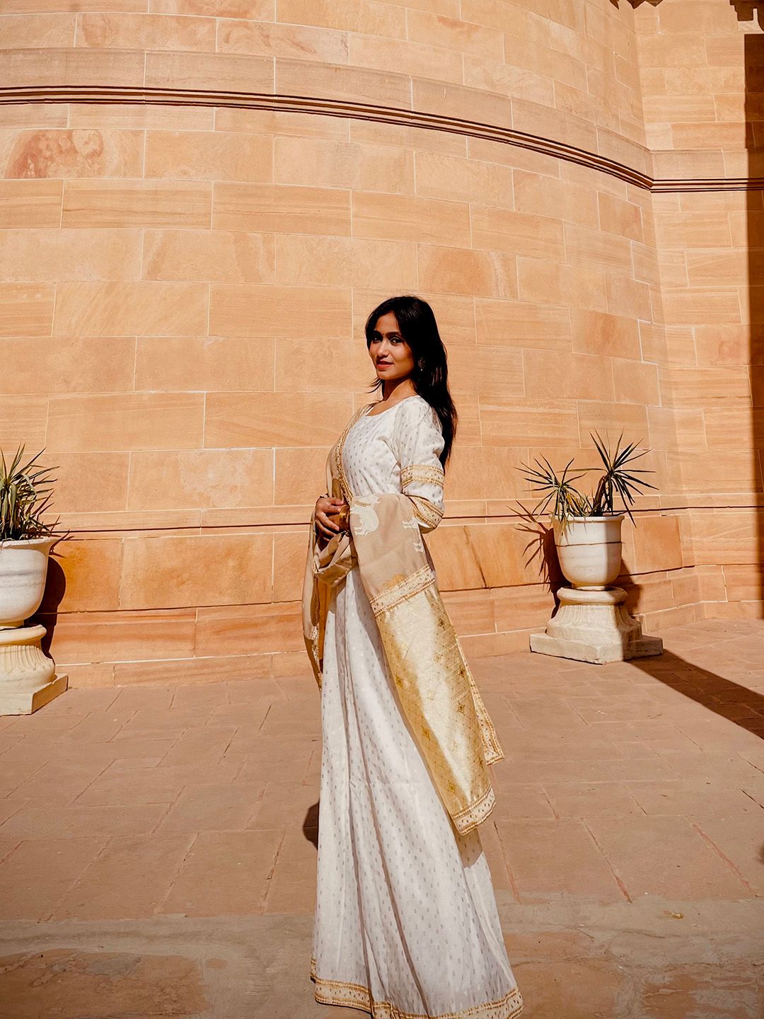 slim fit dress slacks Buy White Cotton Anarkali Suit Online in USA with Gota Lace Border – Pure  Elegance main image 1