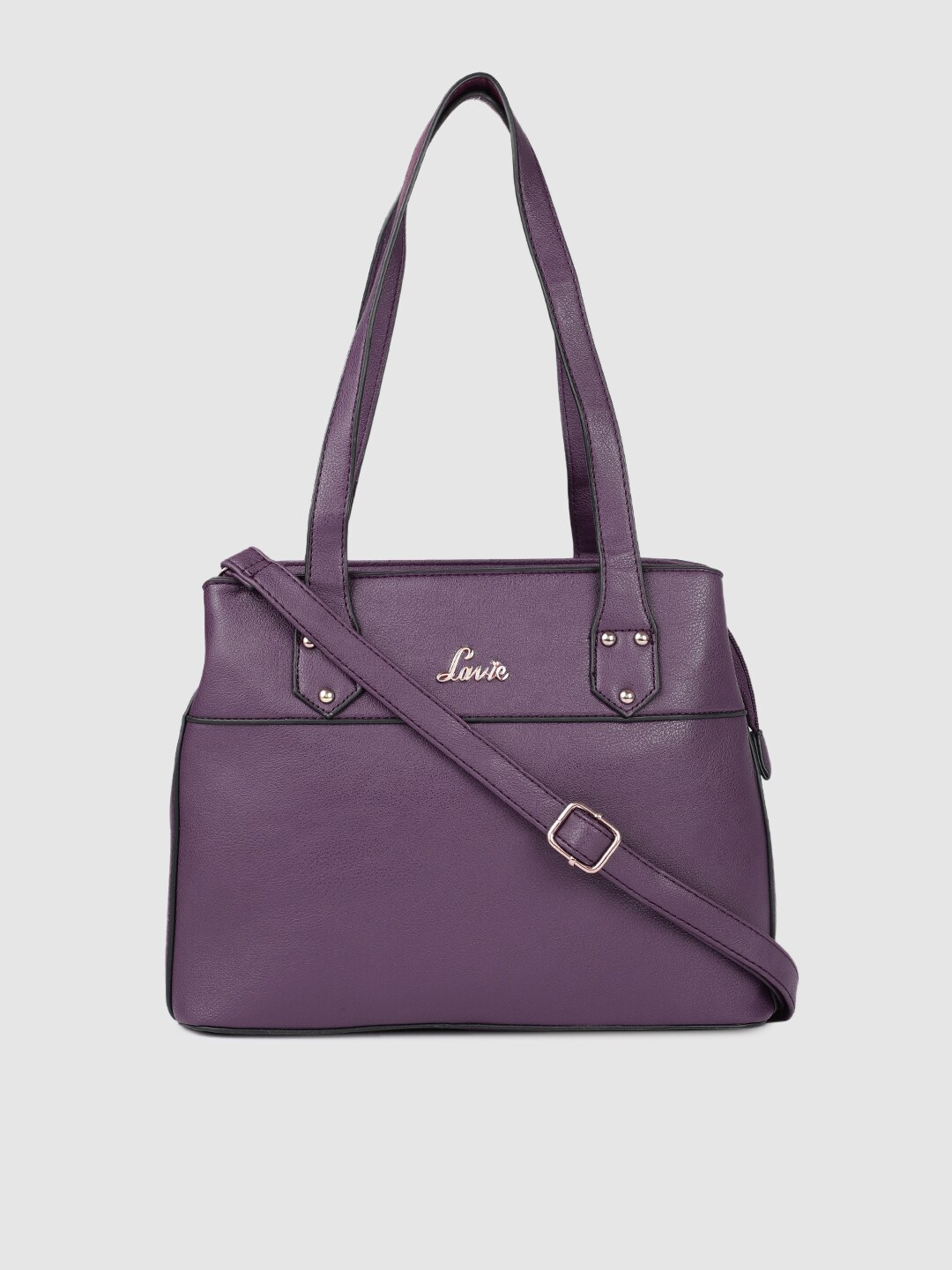 Lavie Women Purple Solid Shoulder Bag Price in India
