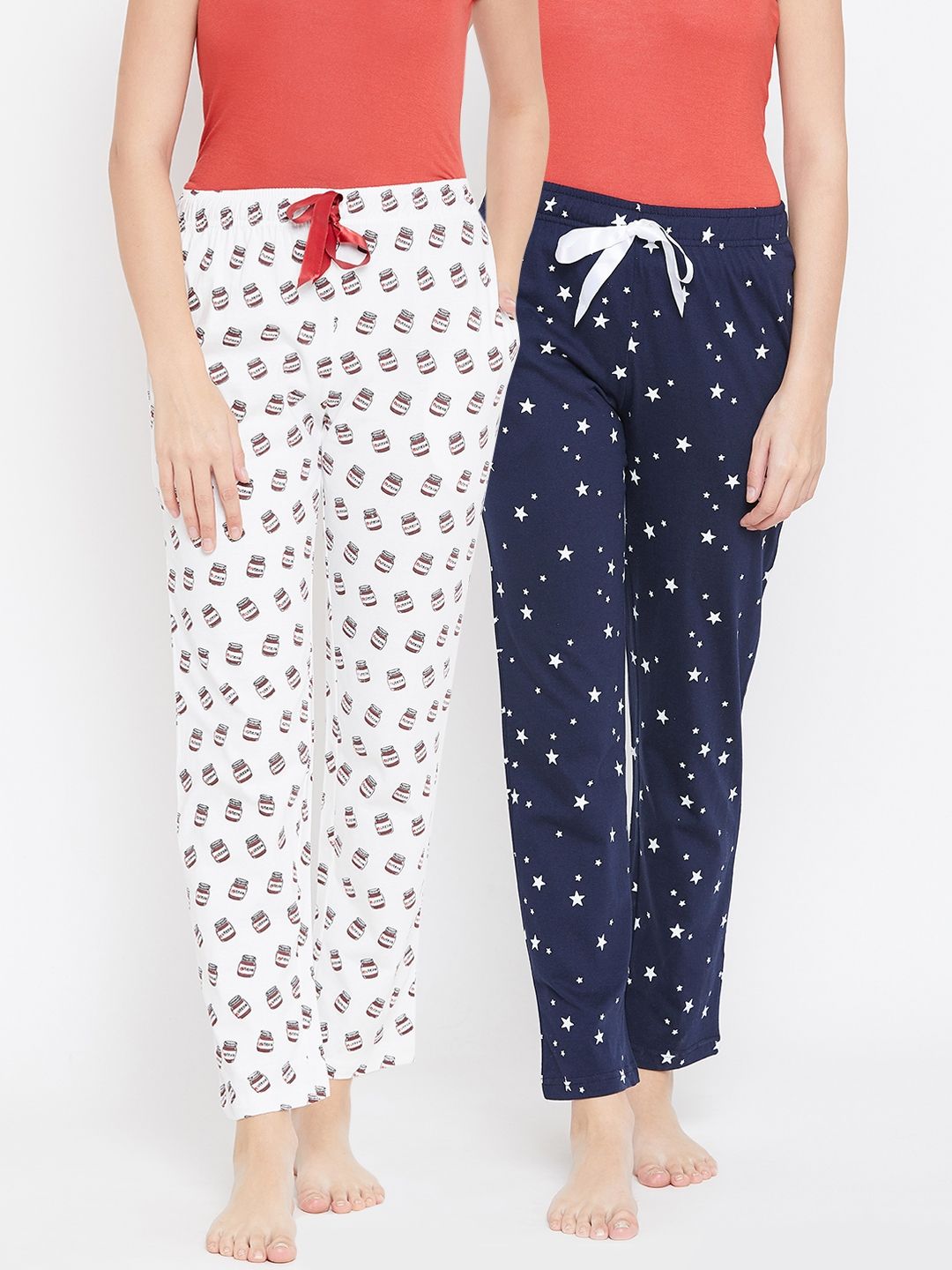 Nite Flite Women Pack of 2 Printed Lounge Pants Price in India