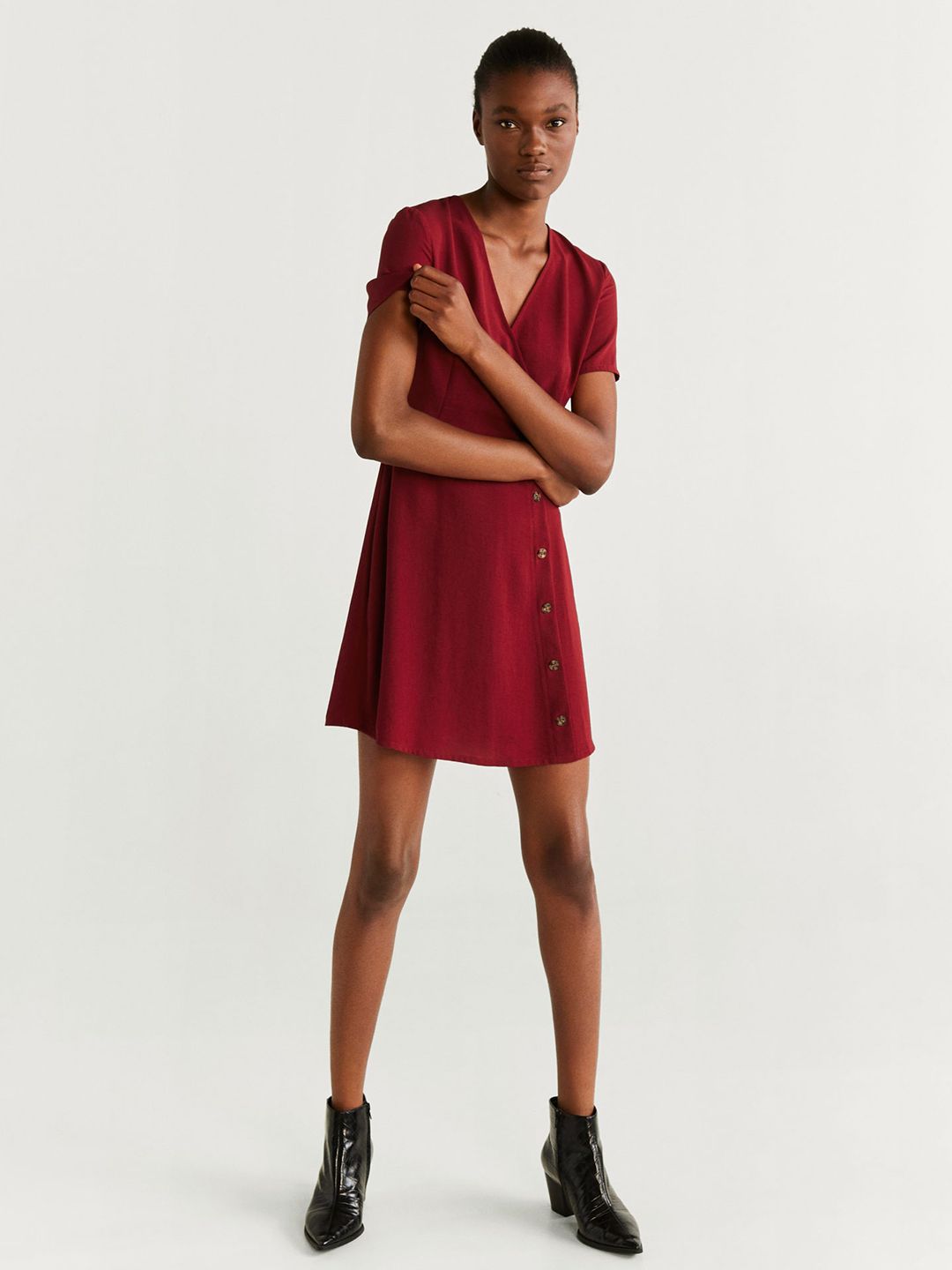 strapless open back dress Delphine Midi Jersey Dress-Blood Orange, Gardenia