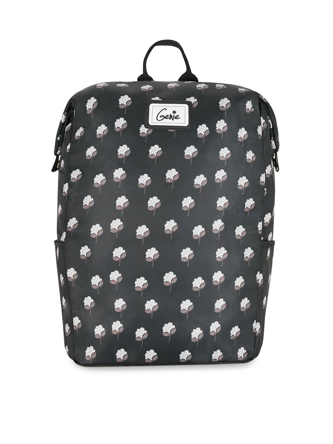 Genie Unisex Black Anti Theft 16 inches Printed  Medium Safepac Backpack Price in India