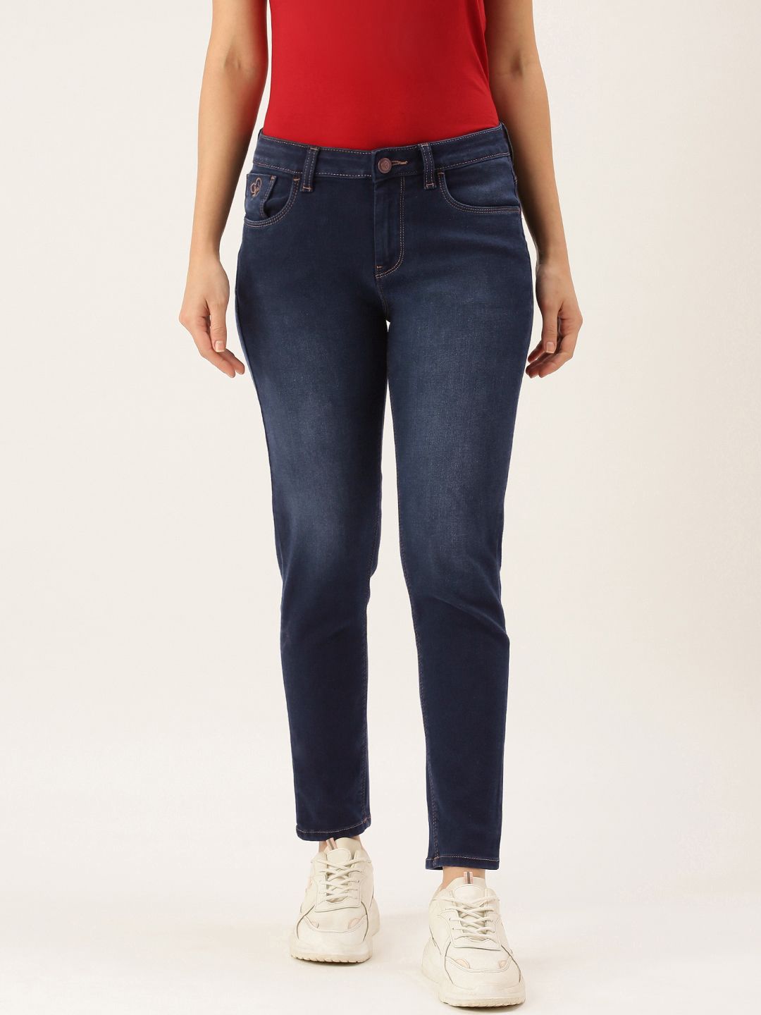 Flying Machine Women Blue Skinny Fit Light Fade Stretchable Jeans Price in India