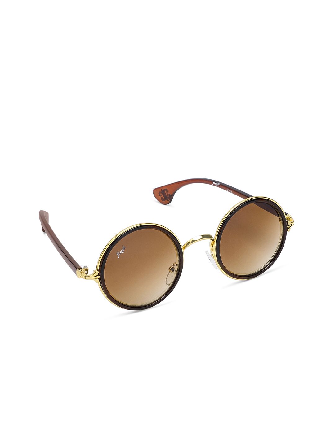 Floyd Unisex Brown Round Sunglasses With UV Protected Lens Z2109_BRN Price in India