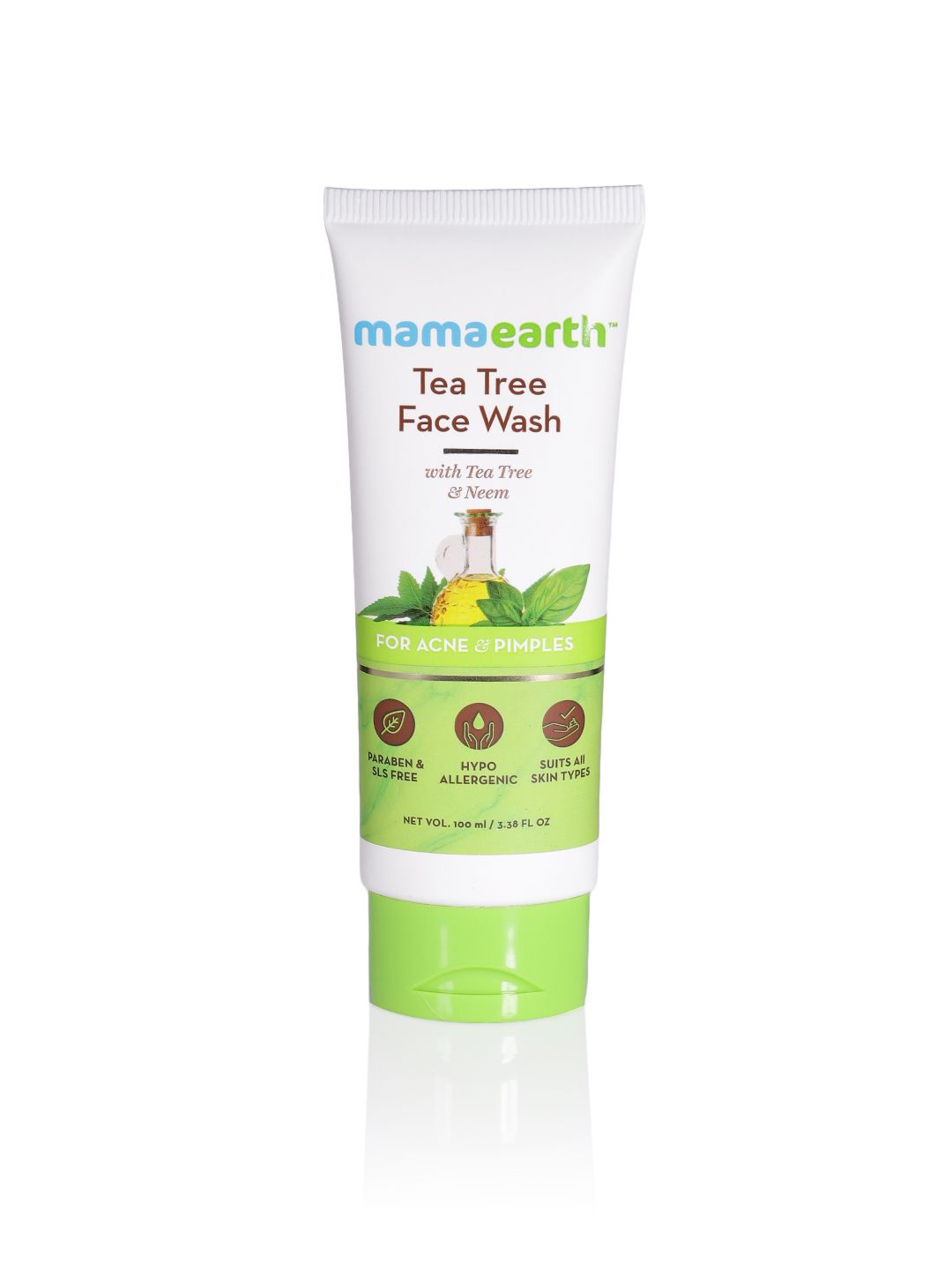 Mamaearth Unisex Tea Tree Face Wash for Acne & Pimples 100 ml