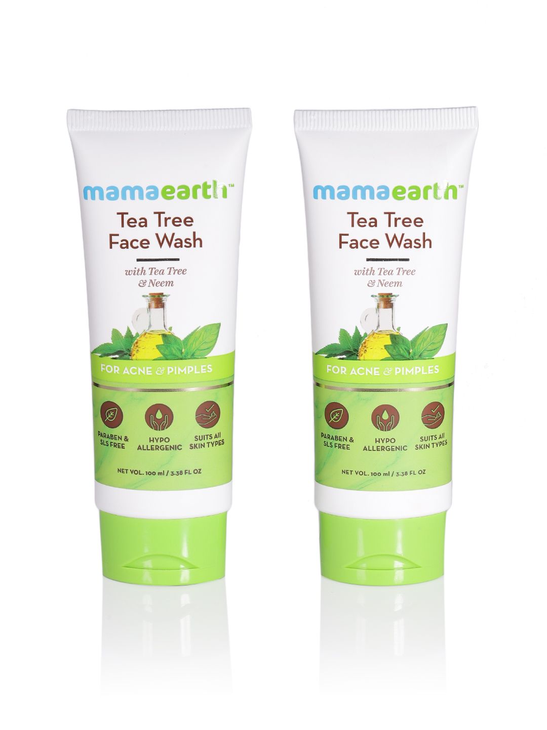 Mamaearth Unisex Set of 2 Tea Tree Face Wash