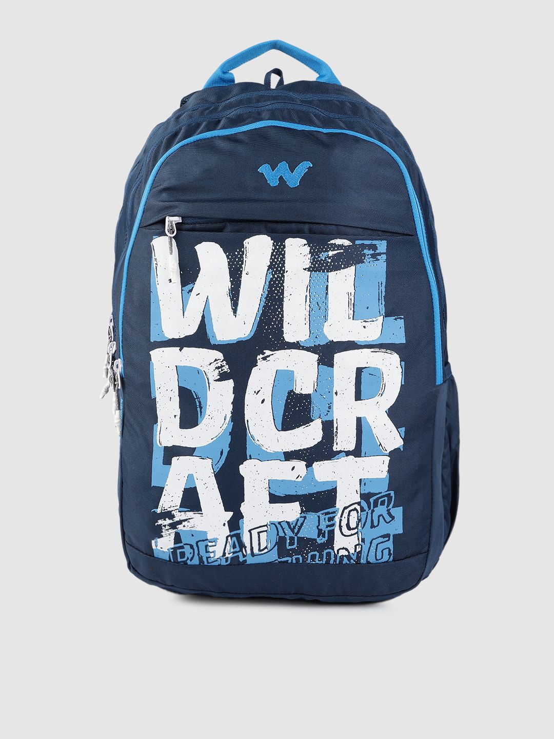 Wildcraft Unisex Blue & White Brand Logo Printed Backpack Price in India