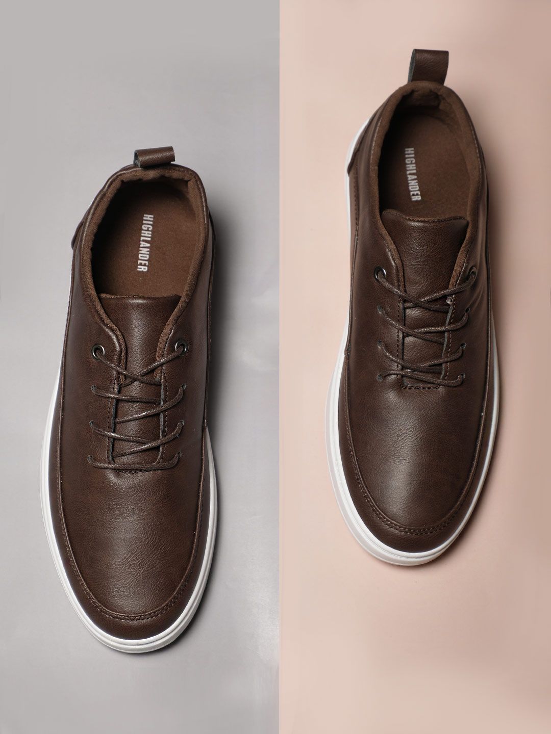 HIGHLANDER Men Coffee Brown Sneakers