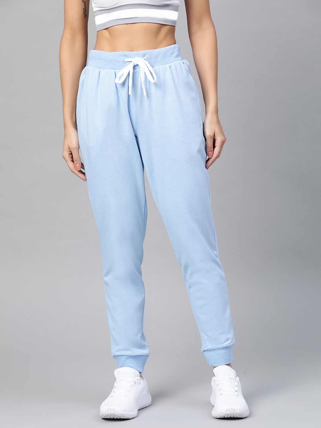 Alcis Women Blue Slim Fit Solid Joggers Price in India