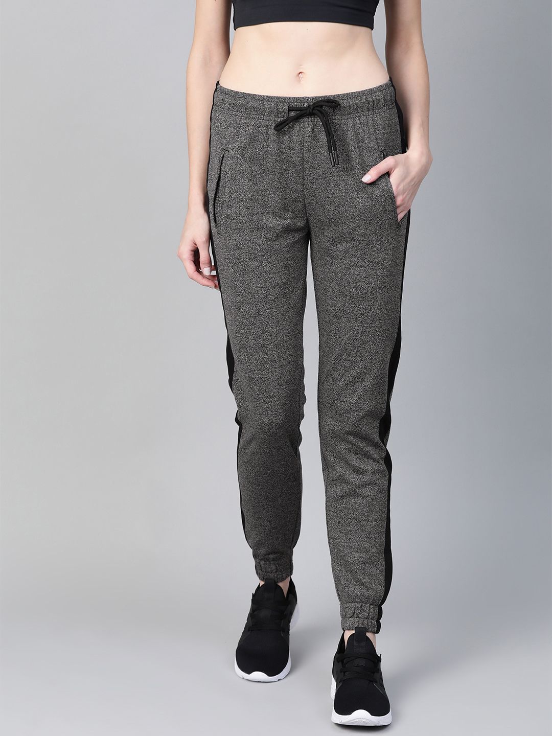 Harvard Women Charcoal Grey Solid Joggers Price in India